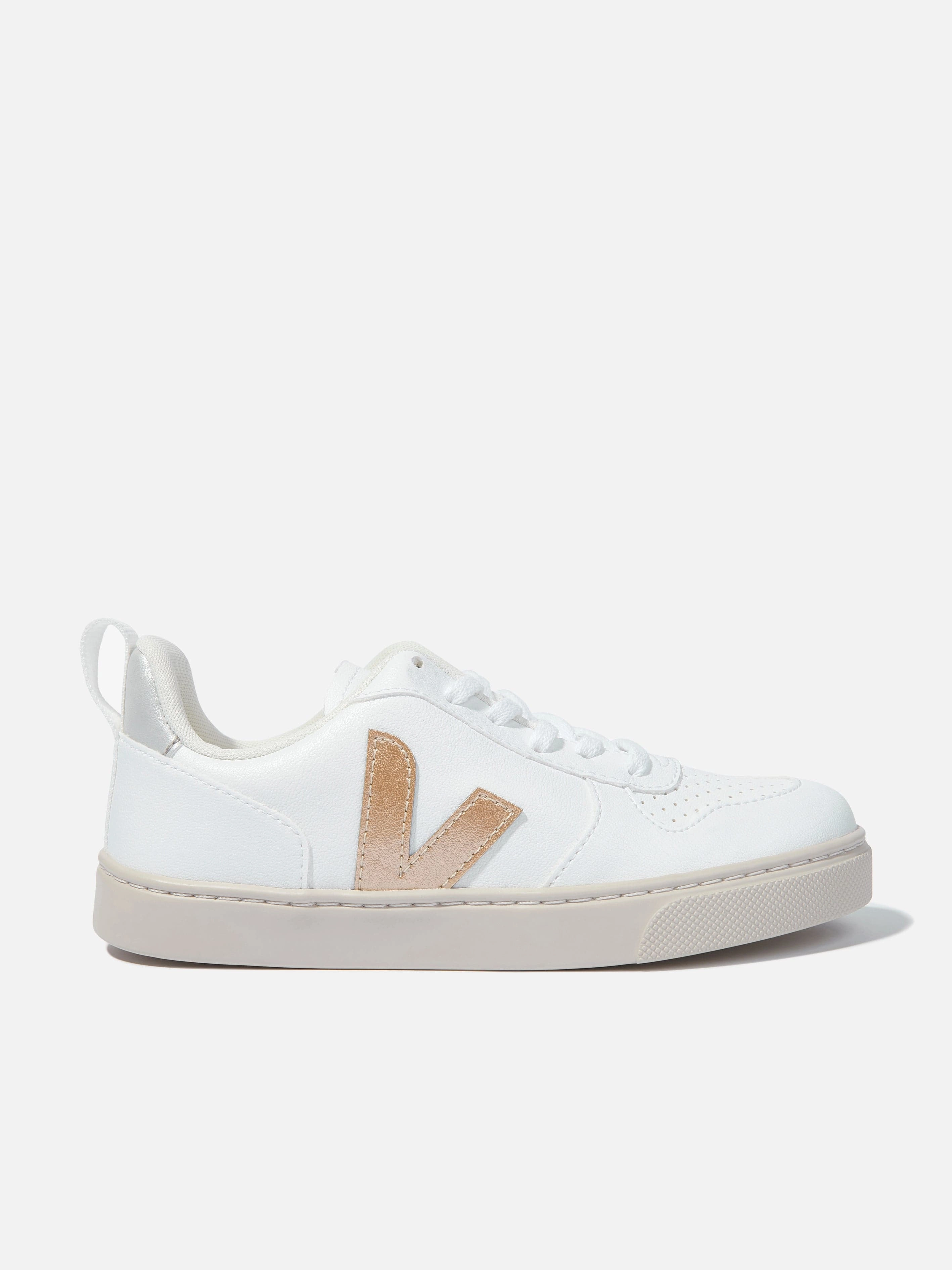 Old technology special Veja Kids V-10 Laces Trainers in White New Year discount All-In-One Design