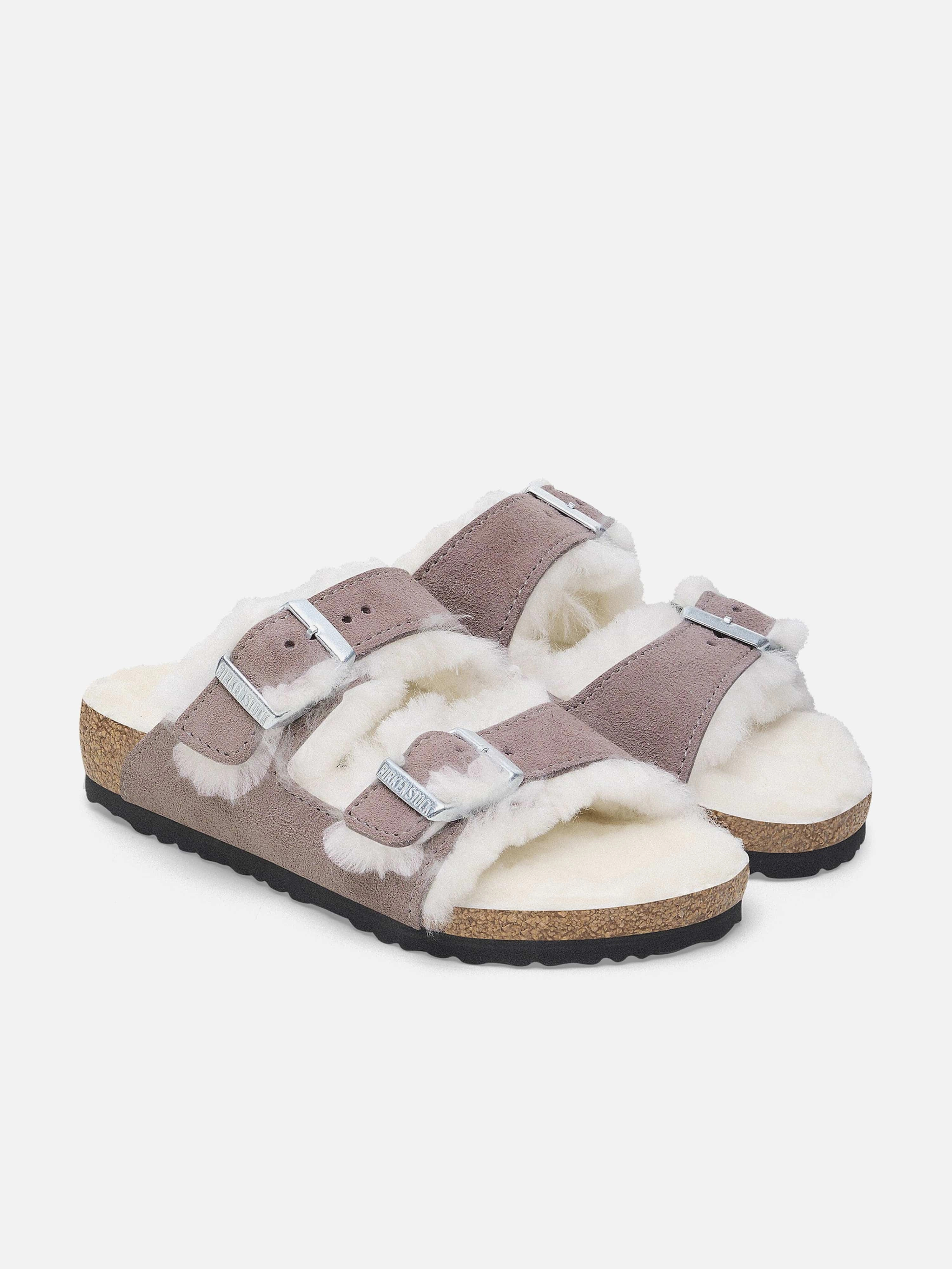 Jute, Drawstring Gym Bag With Shoe Pocket, Luggage Strap BIRKENSTOCK Girls Arizona Shearling Sandals in Purple