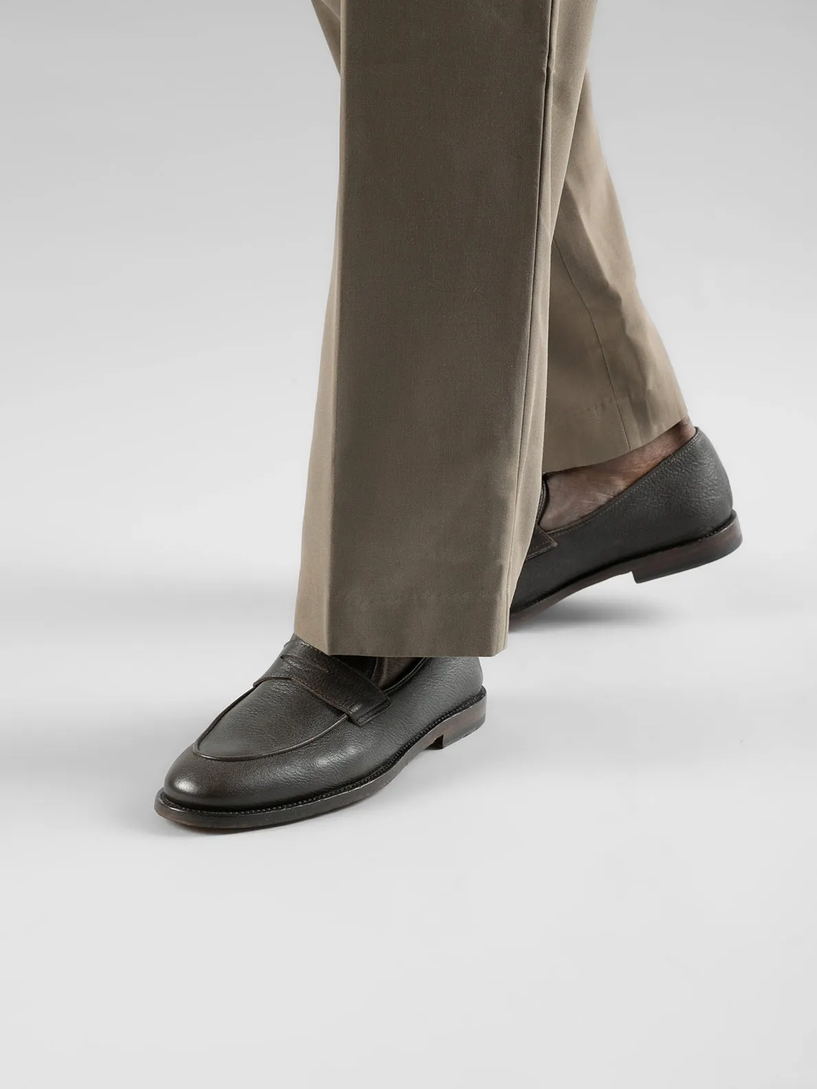 OPERA 001 - Dark Brown Leather Penny Loafers