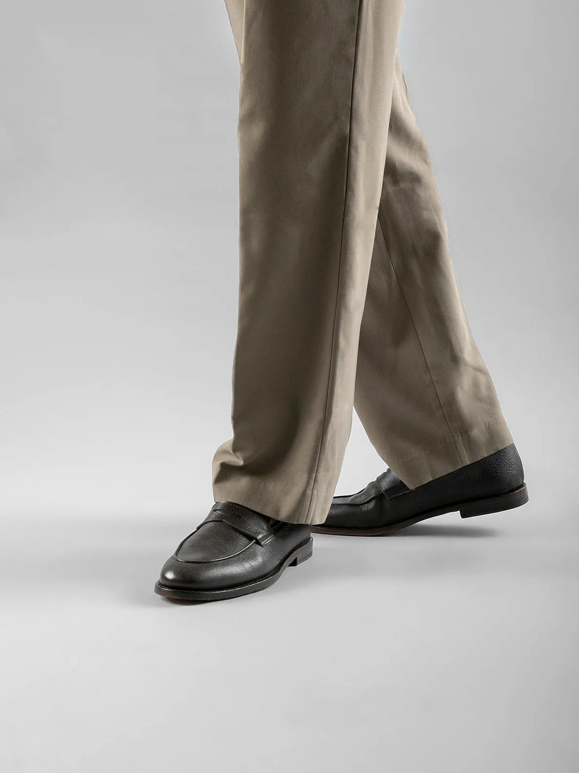 OPERA 001 - Dark Brown Leather Penny Loafers