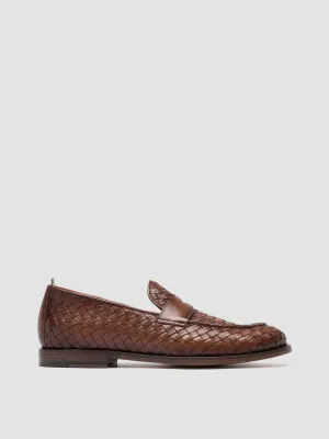 OPERA 003 - Light Brown Leather Penny Loafers