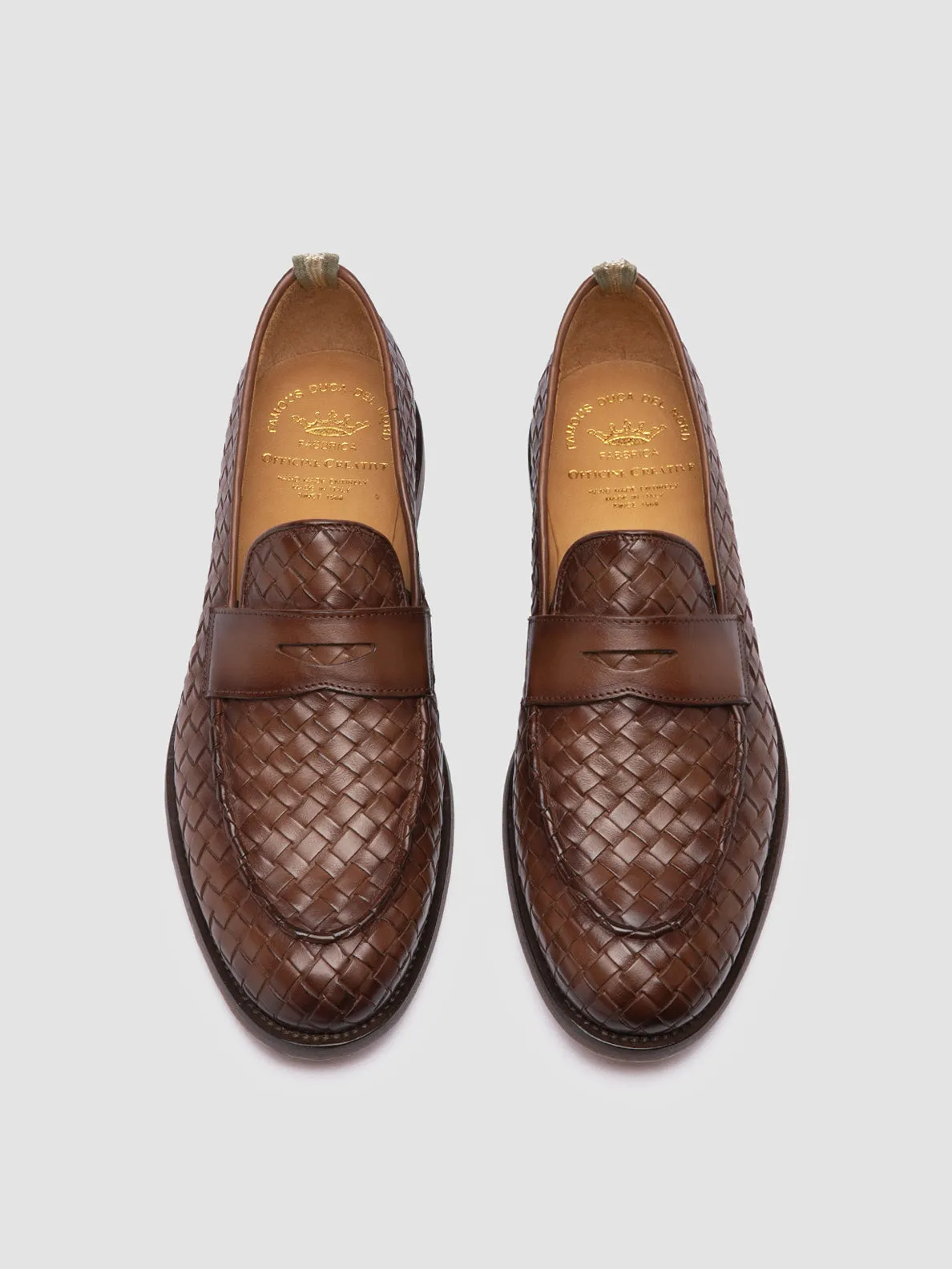 OPERA 003 - Light Brown Leather Penny Loafers