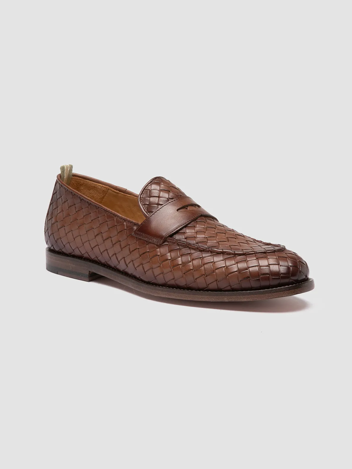 OPERA 003 - Light Brown Leather Penny Loafers