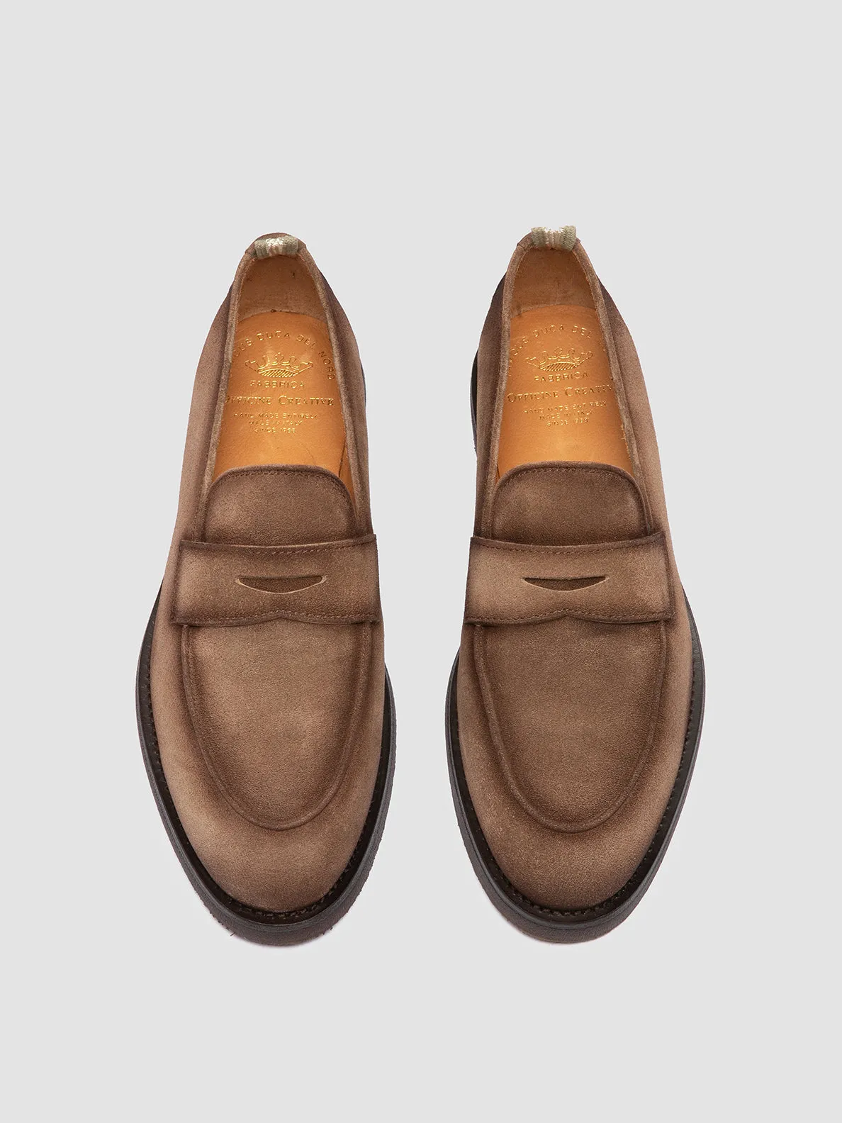 OPERA FLEXI 101 - Brown Suede Penny Loafers