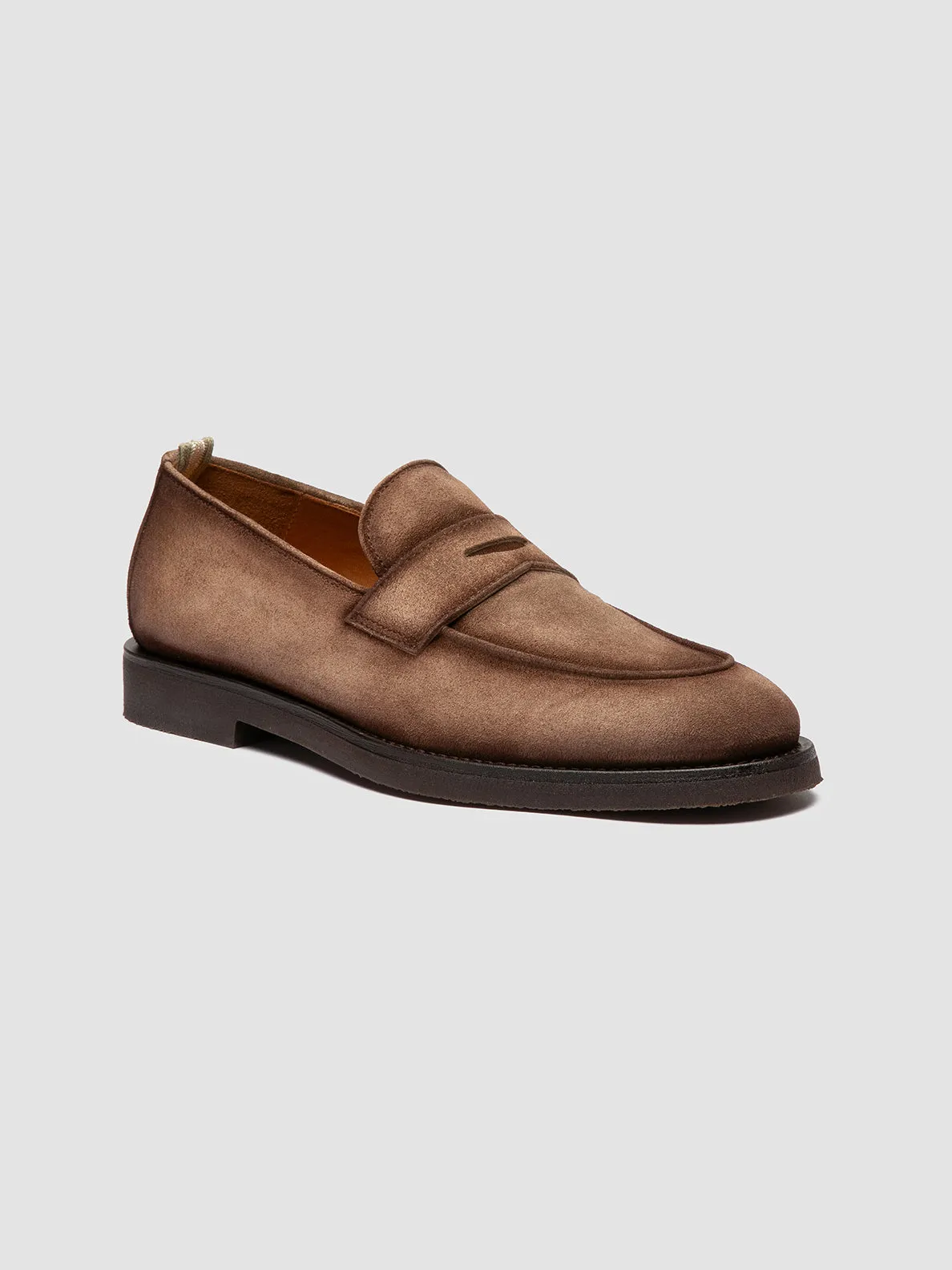 OPERA FLEXI 101 - Brown Suede Penny Loafers