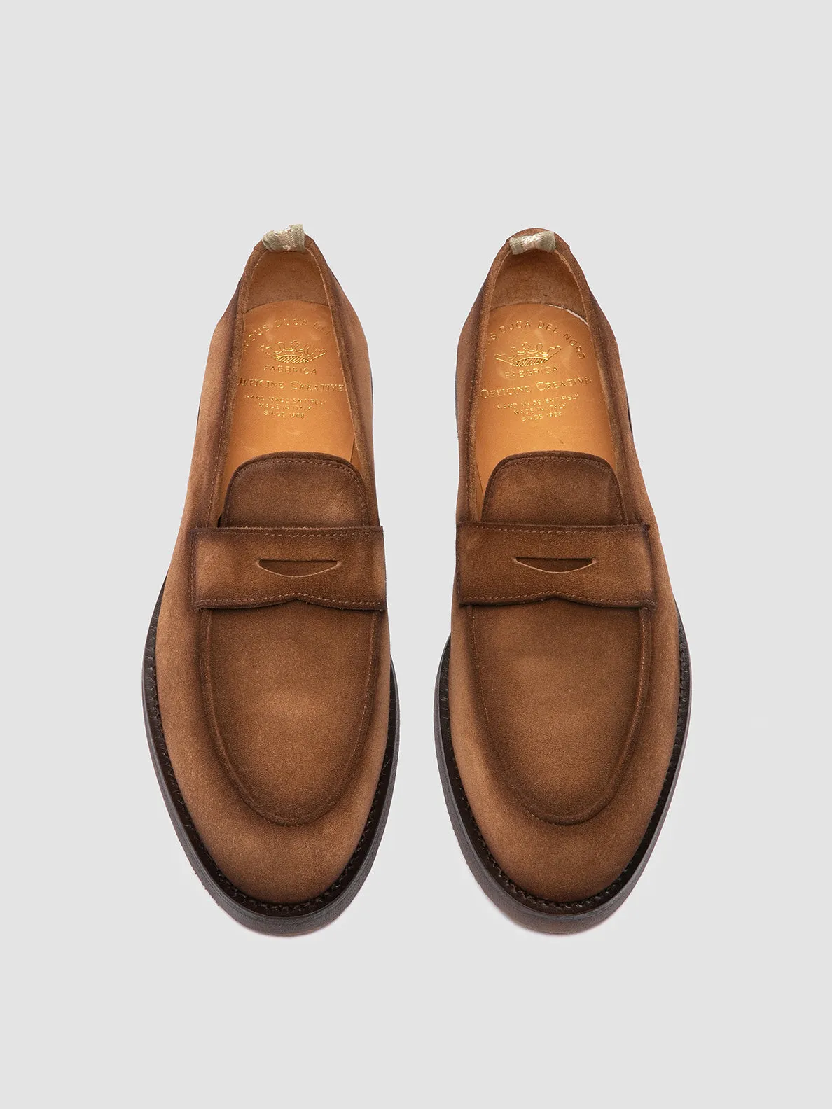 OPERA FLEXI 101 - Light Brown Suede Penny Loafers