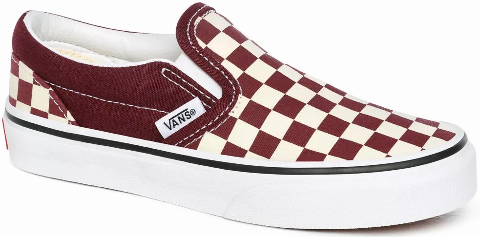 Green Travel Backpack Vans Kids Classic Slip-On (Checkerboard) Port Royale/True White Wear It Anywhere