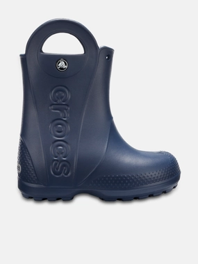 Roll Handle Strap Original Goodie Crocs Kids Handle It Rain Boots in Navy Bargain offer