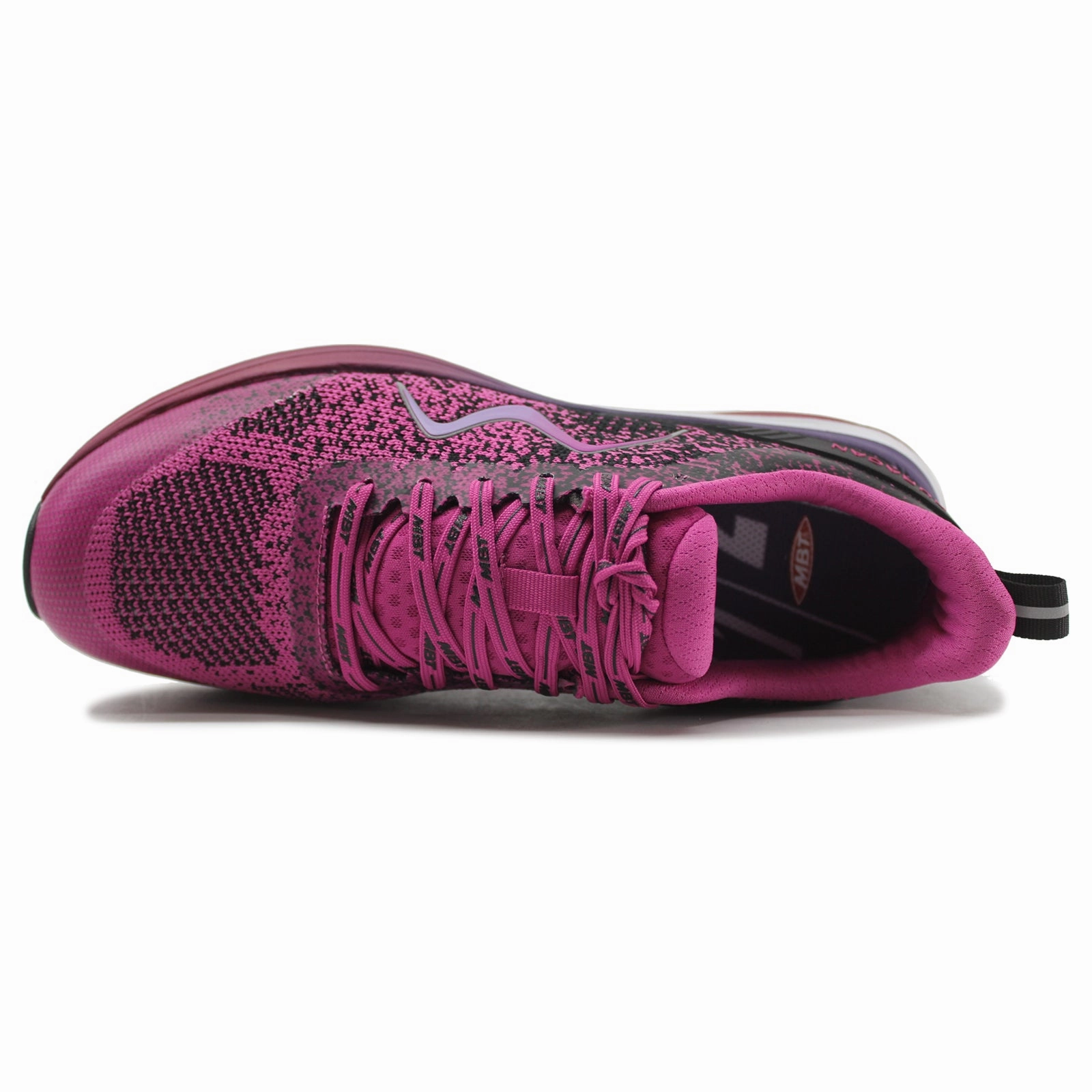Be First In Line, Tap To View MBT Huracan 3000 Textile Synthetic Women's Low Top Black Orchid Flower Trainers