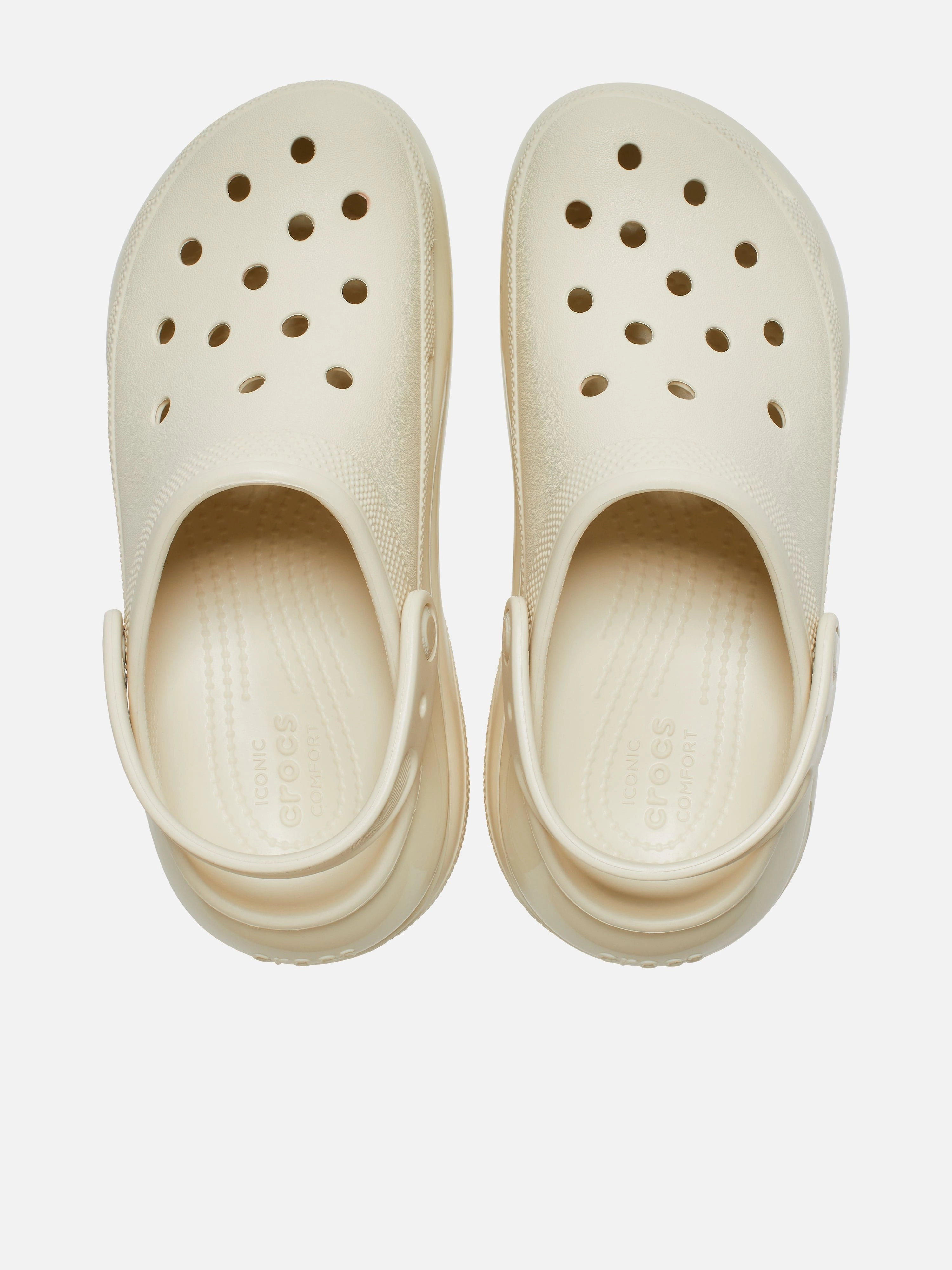 Cotton Kids Mega Crush Clog in Ivory Vegan Leather