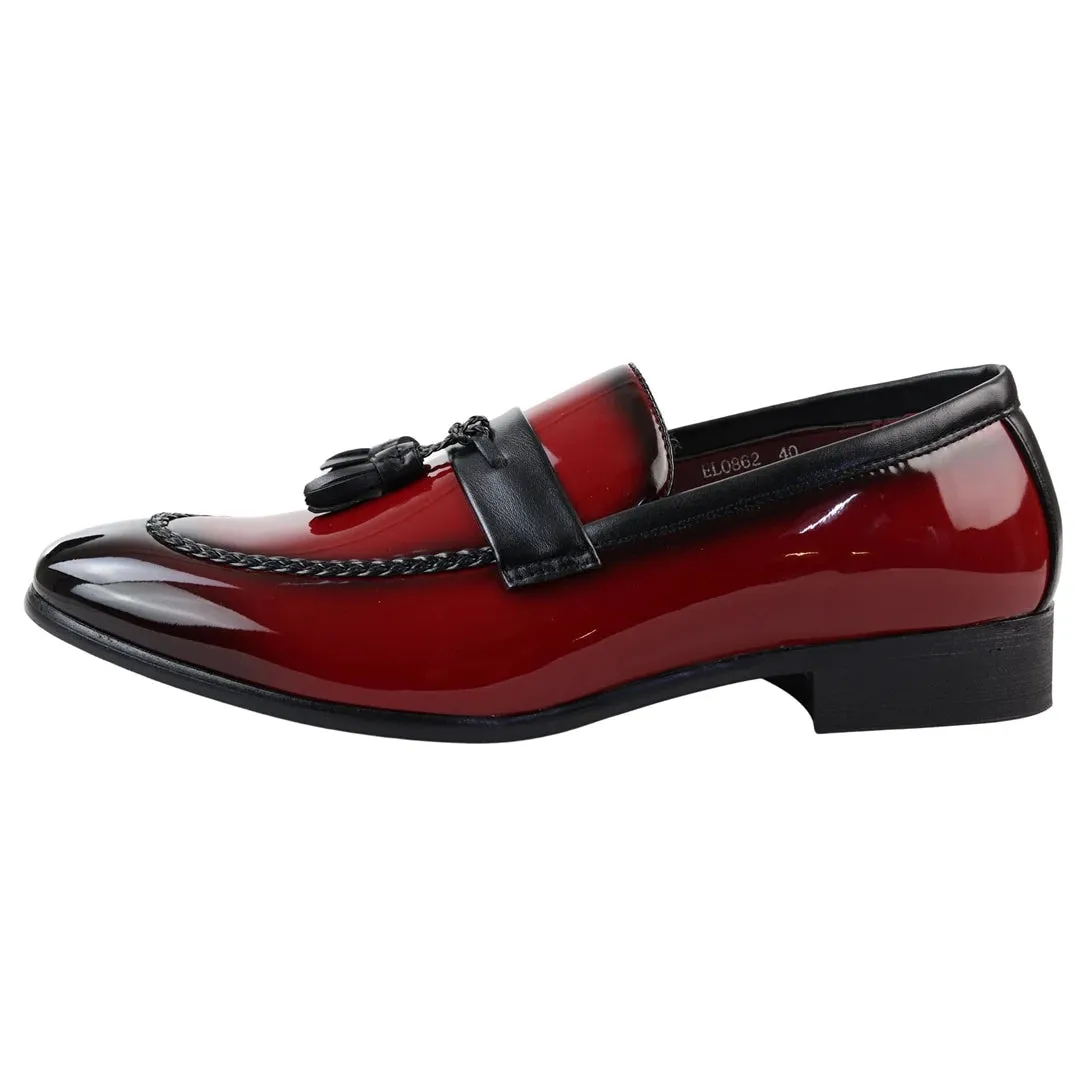 Patent Tassel Slip On Loafers