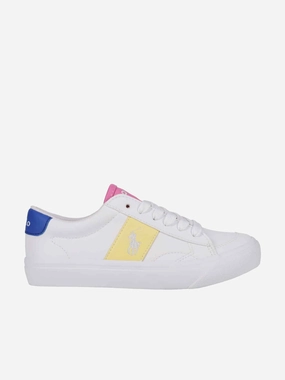 Raffia Woven Summer Bag Patent Leather Ralph Lauren Girls Ryley Trainers in White Breathable material special Designer