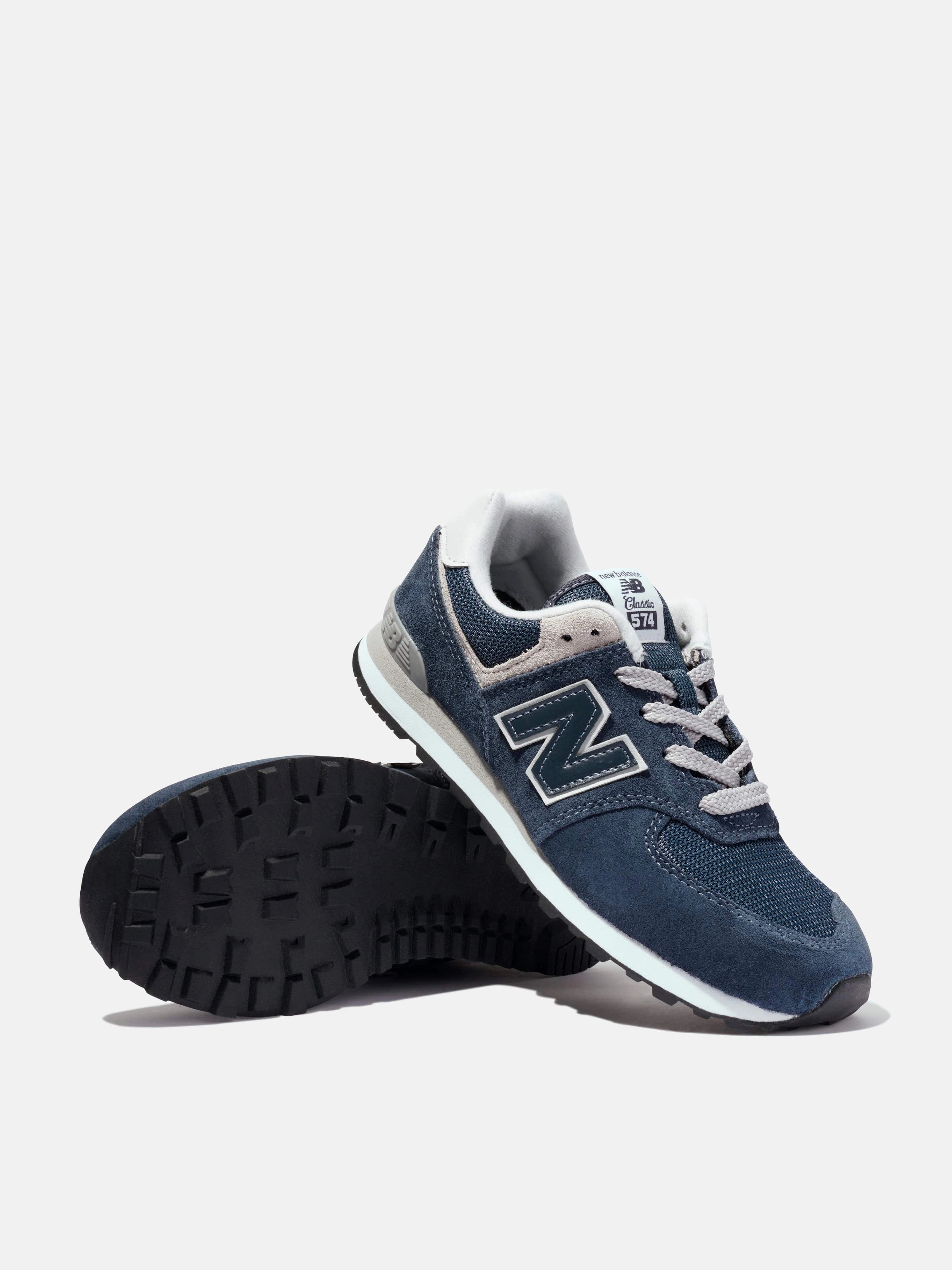 New Balance Kids 574 Lace Up Logo Trainers in Navy MenS Canvas Messenger Bag, Luxury Tote Bag With Gold Hardware, Top Zipper