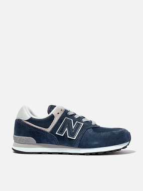 Engineered To Perform Patterned design discount New Balance Kids 574 Lace Up Logo Trainers in Navy Discount for all Only A Few Left