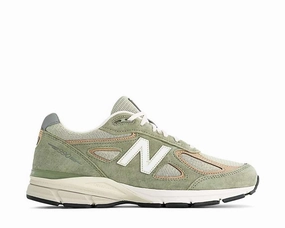 Style Meets Function Personalized Artwork New Balance 990v4 Made in USA Olive School use special