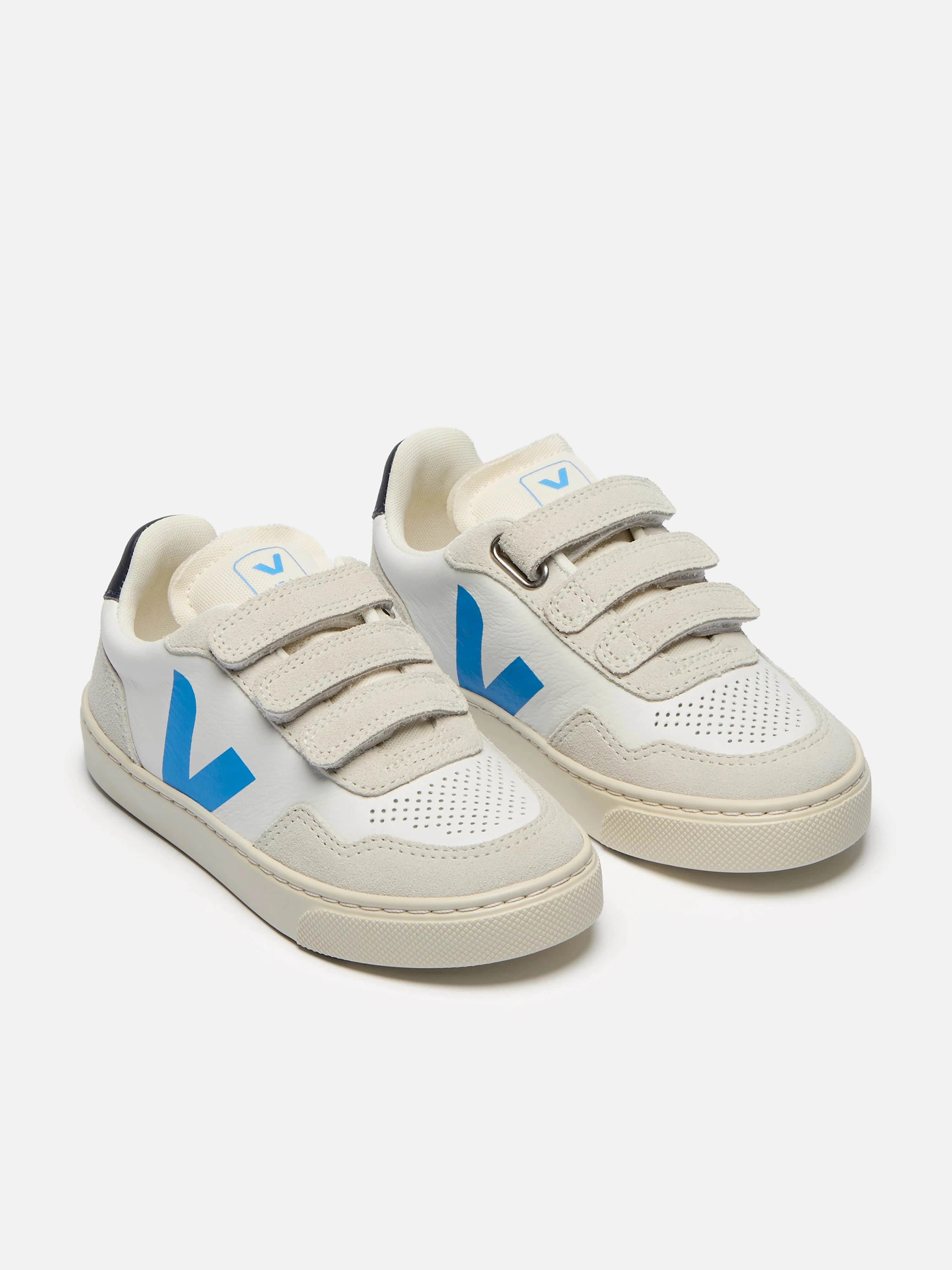 Drawstring Gym Bag With Shoe Pocket, Sleek & Affordable Veja Kids O.T Leather Small V-90 Trainers in White