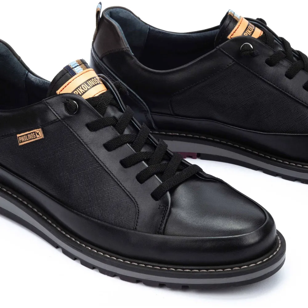 Pikolinos Berna Black Leather Shoe (Men's)