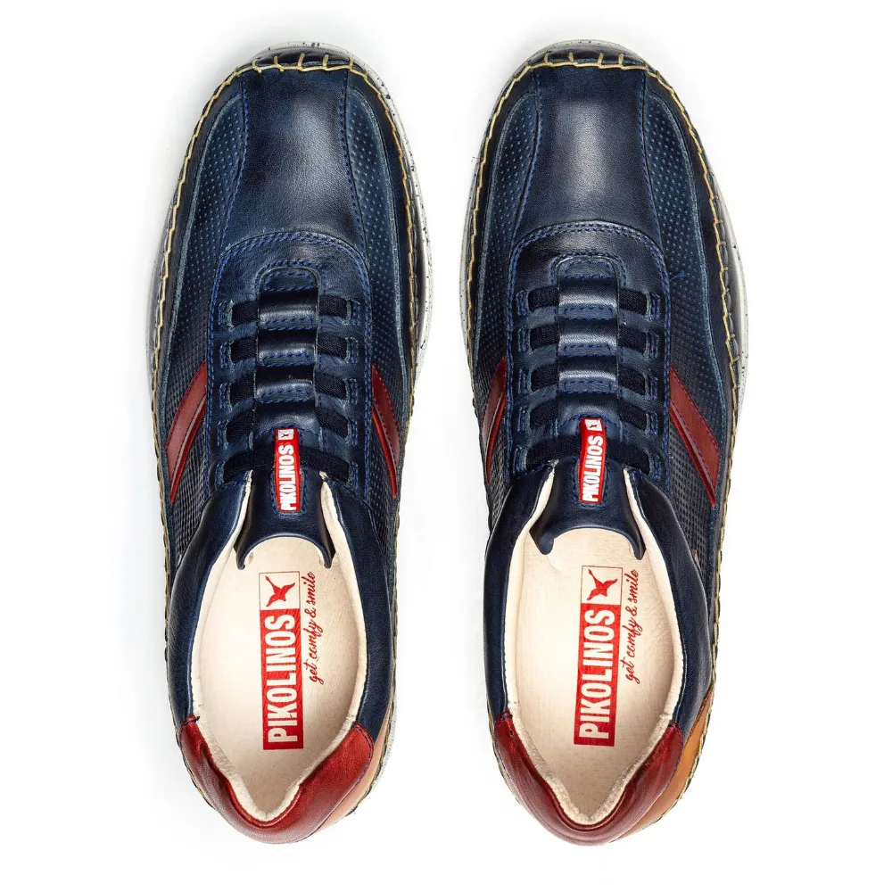Pikolinos Fuencarral Blue Leather Sneakers (Men's)
