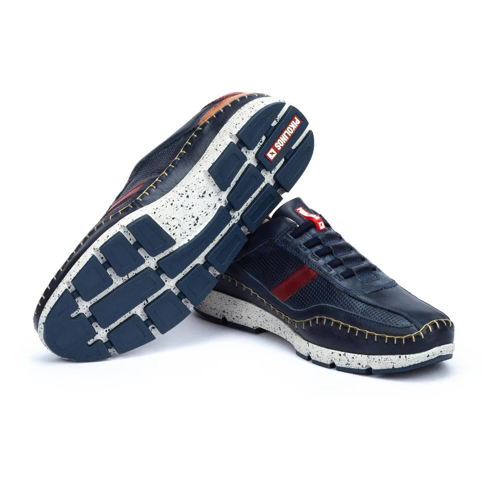 Pikolinos Fuencarral Blue Leather Sneakers (Men's)
