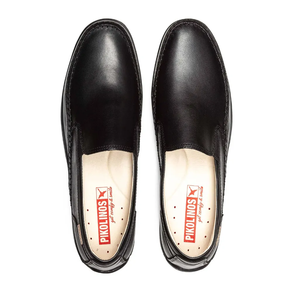 Pikolinos Marbella Black Leather Slip-On Shoe (Men's)