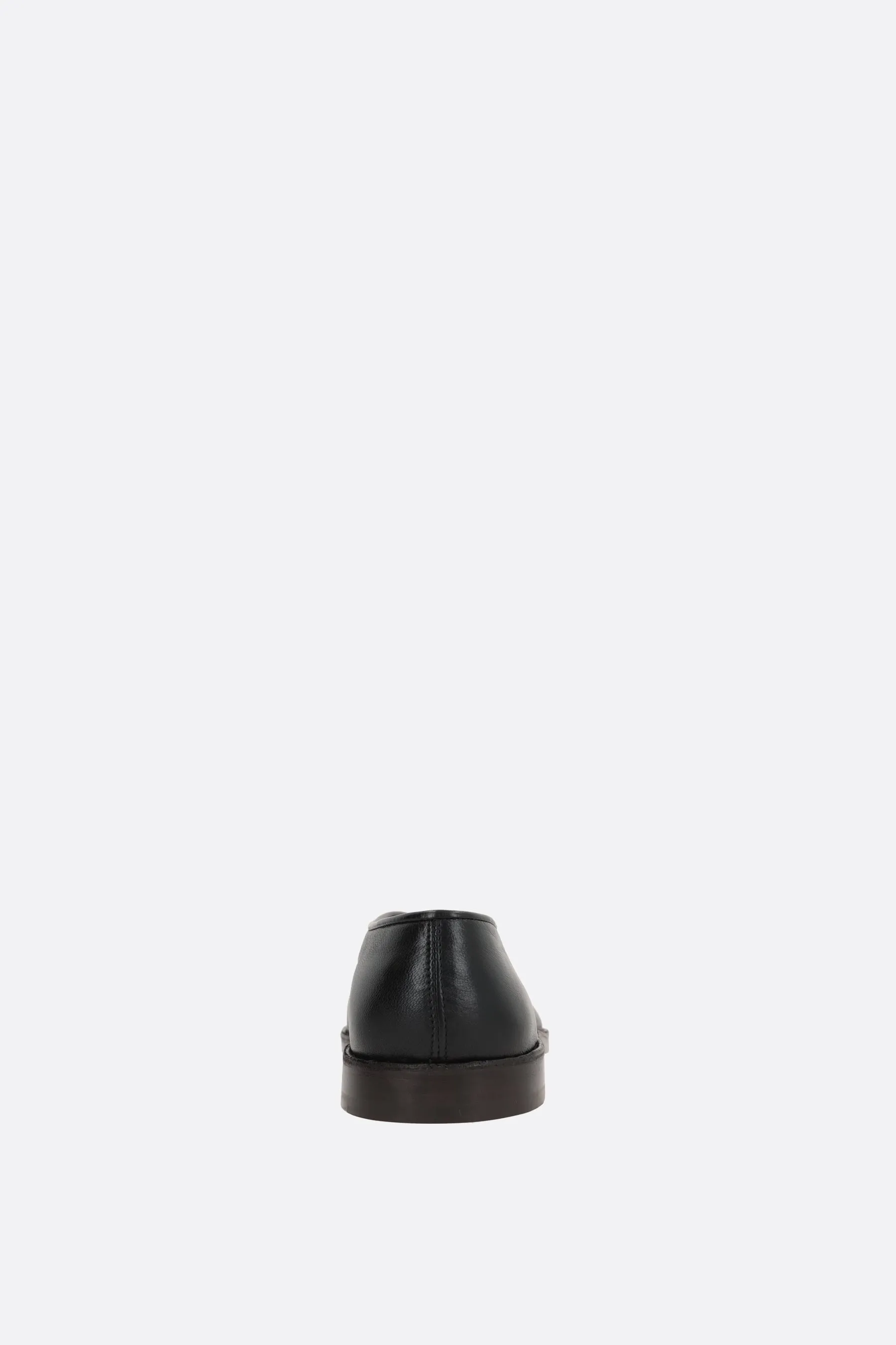 Piped nappa slippers