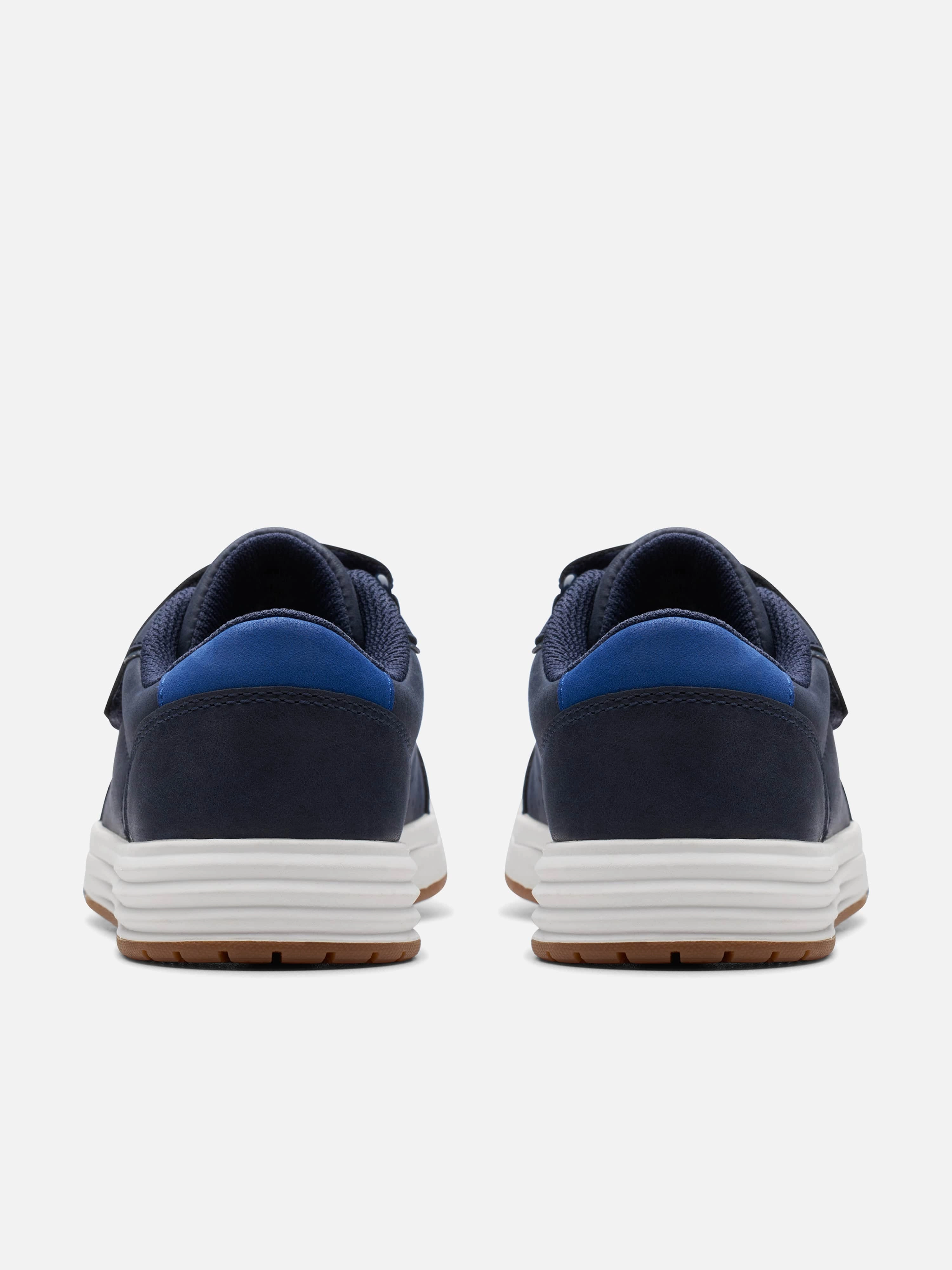 Vinyl Clarks Kids Leather Urban Solo Trainers in Navy