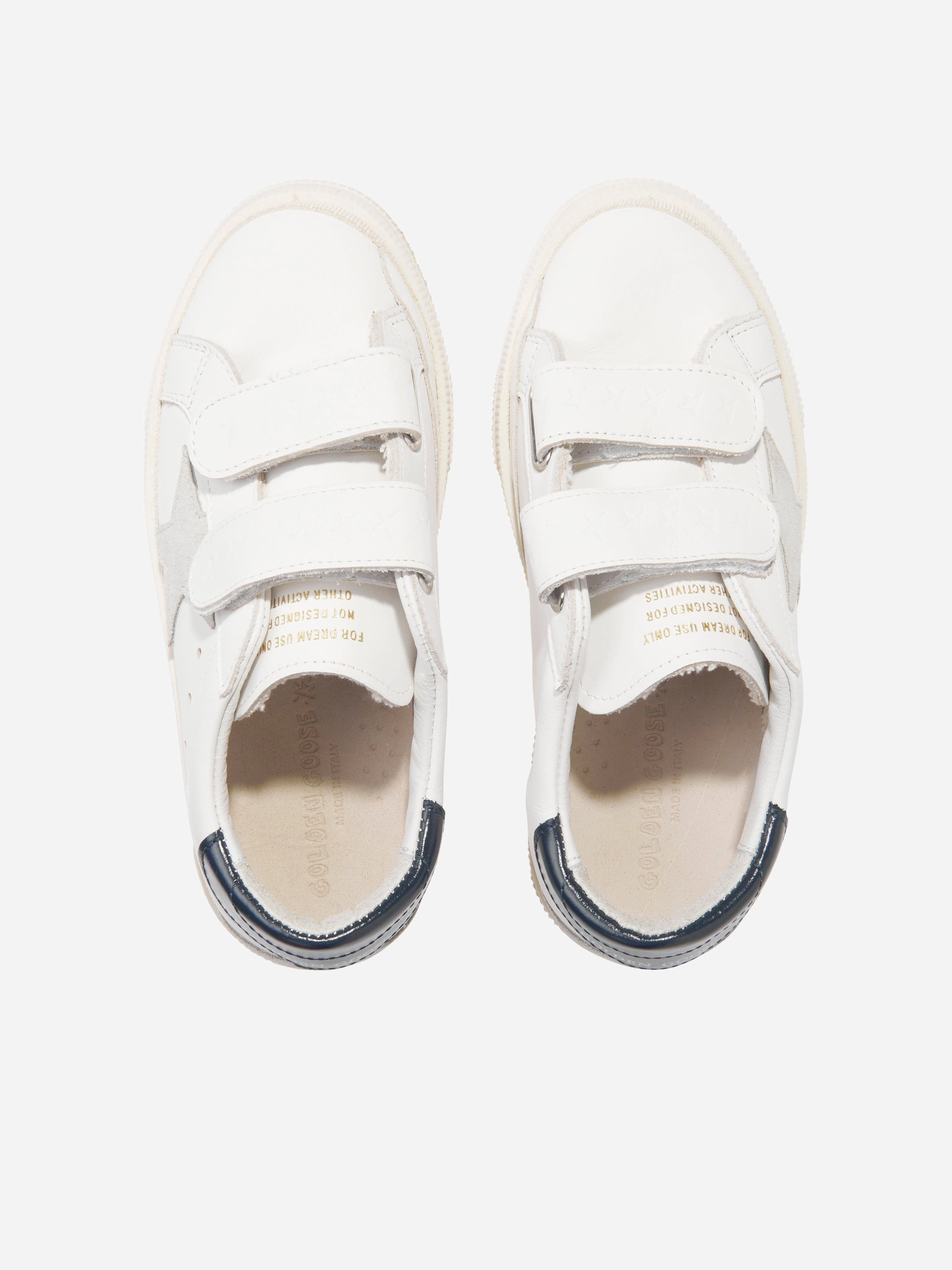 See It, Want It, Get It Golden Goose Kids Leather Star May School Trainers in White