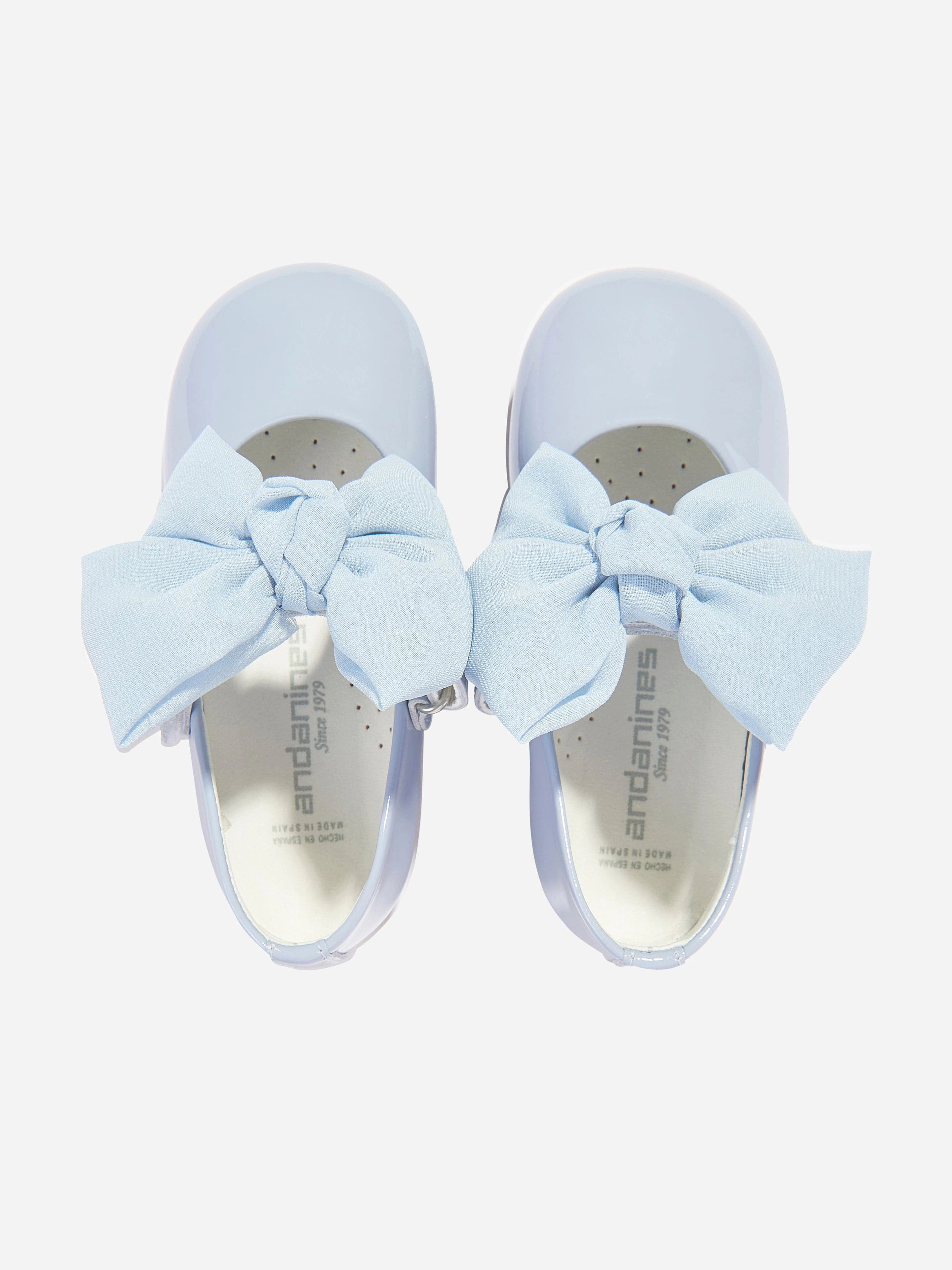 Enjoy Free Shipping, Buckle Closure, Engineered To Perform Andanines Girls Patent Leather Bow Shoes in Blue
