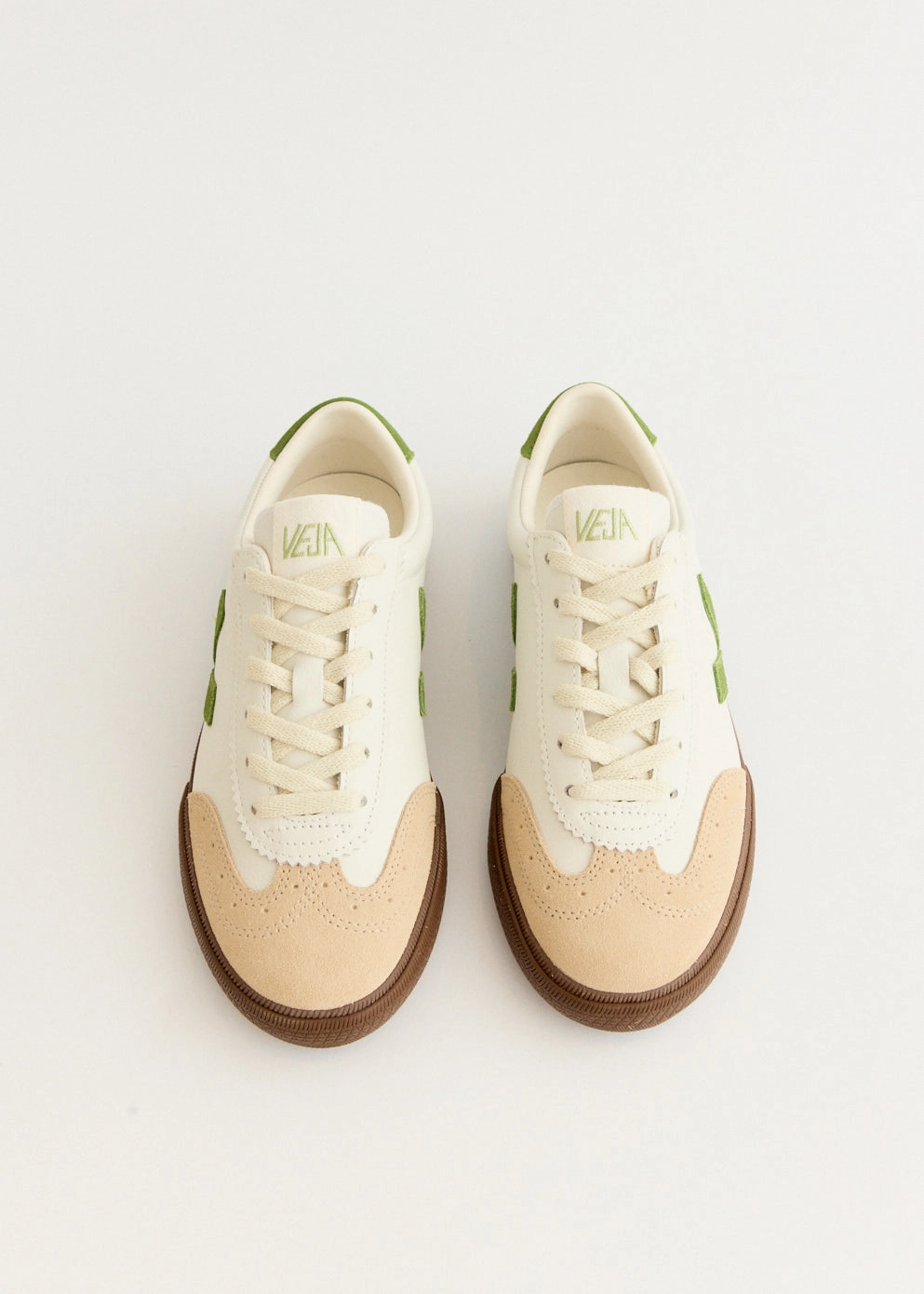 From Desk To Dinner, Ultimate Convenience Volley 'White Kiwi Bark' Sneakers