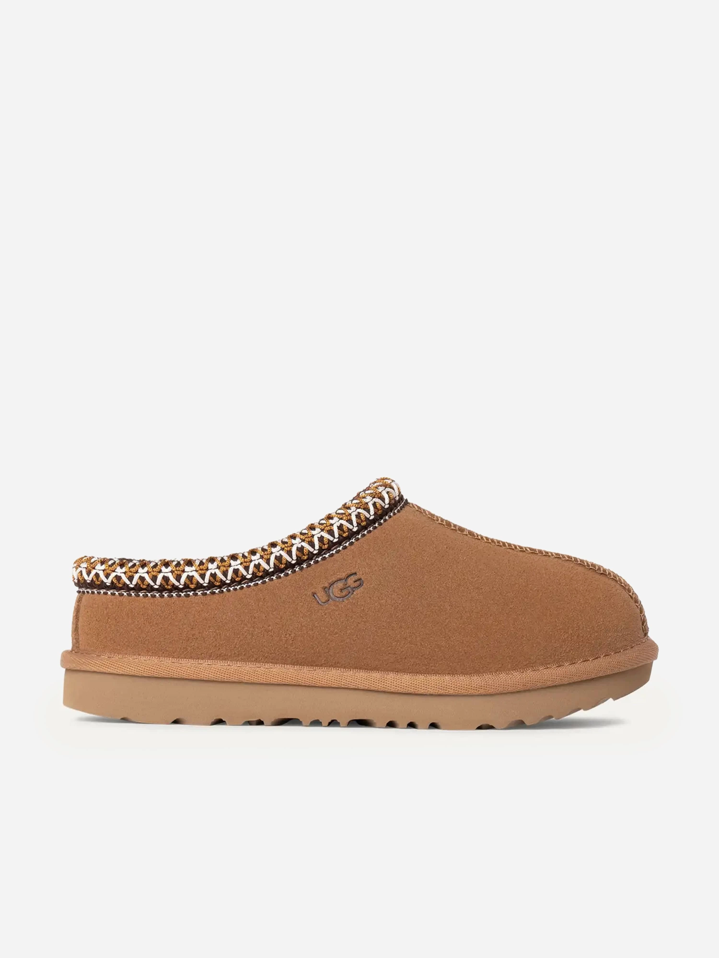Premium Quality, Kids Cartoon Backpack, New Season Drop Premium deal Kids Suede Tasman II Slippers in Chestnut Unisex