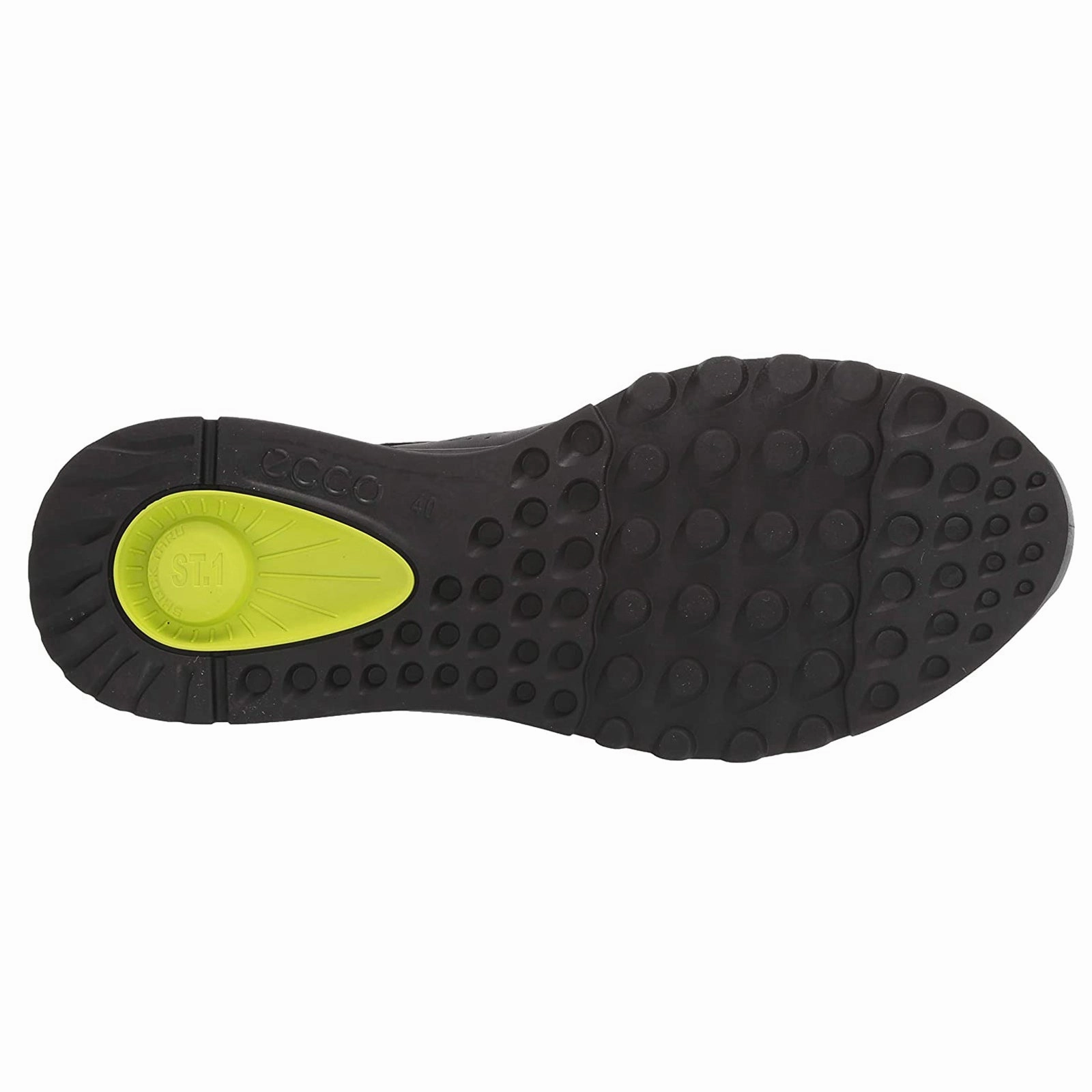 Ecco Exostride 835313 Leather Women's Comfort Black Trainers Water Bottle Pocket, Seamless Style