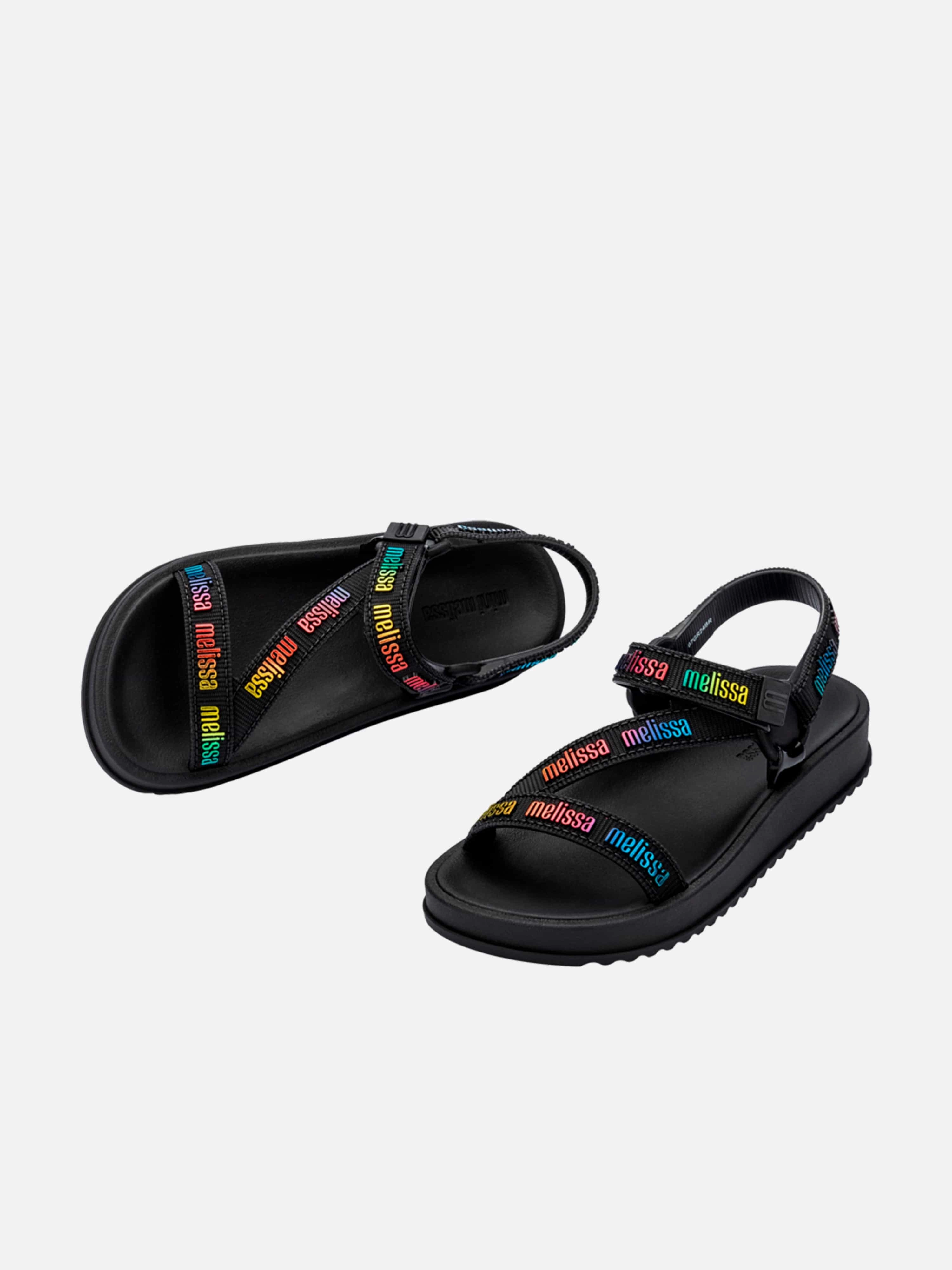 Girls Stripes M Lover Sandals in Black Crafted For Style