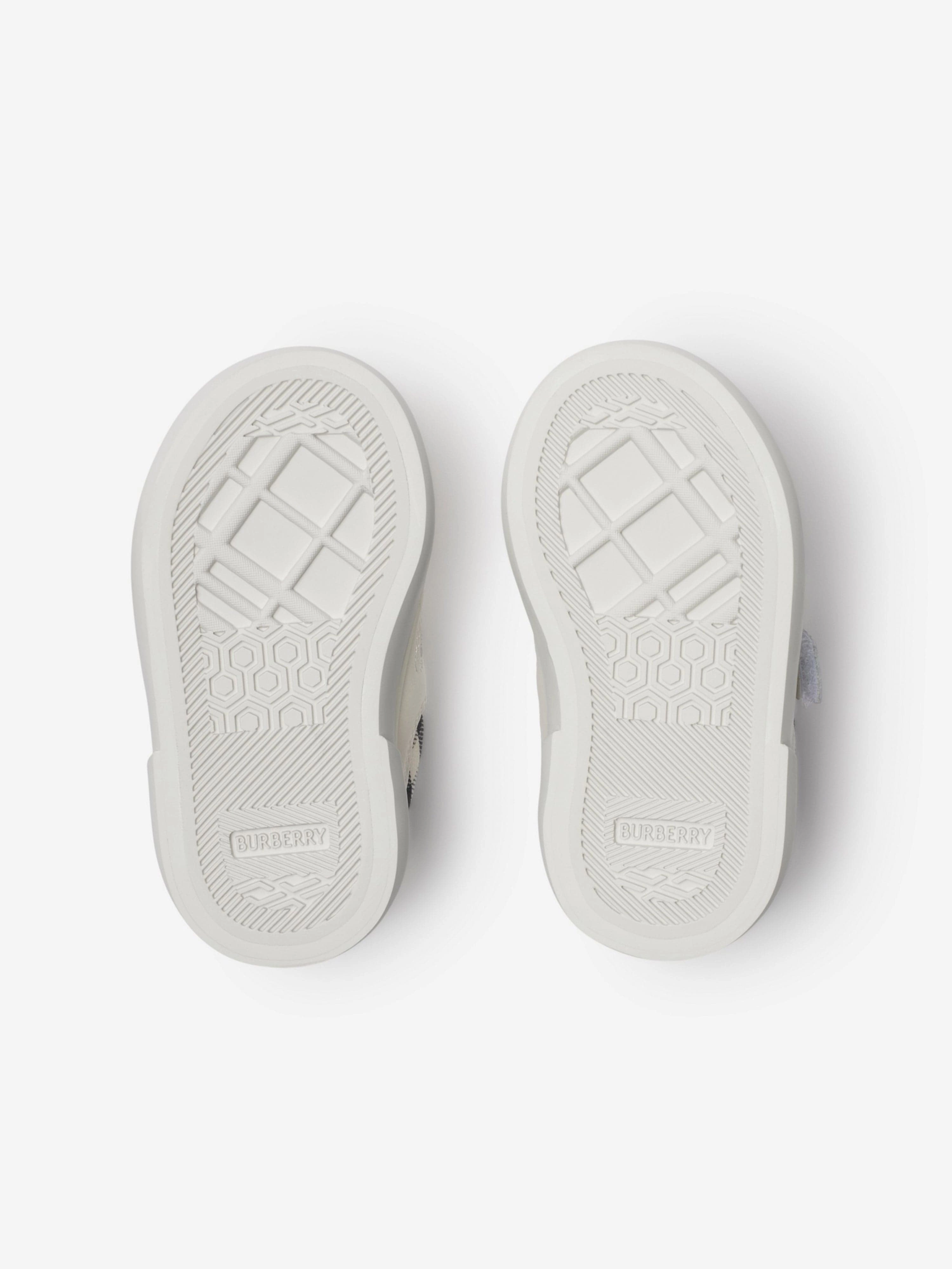 Perfect Fit Burberry Baby Check Trainers in White