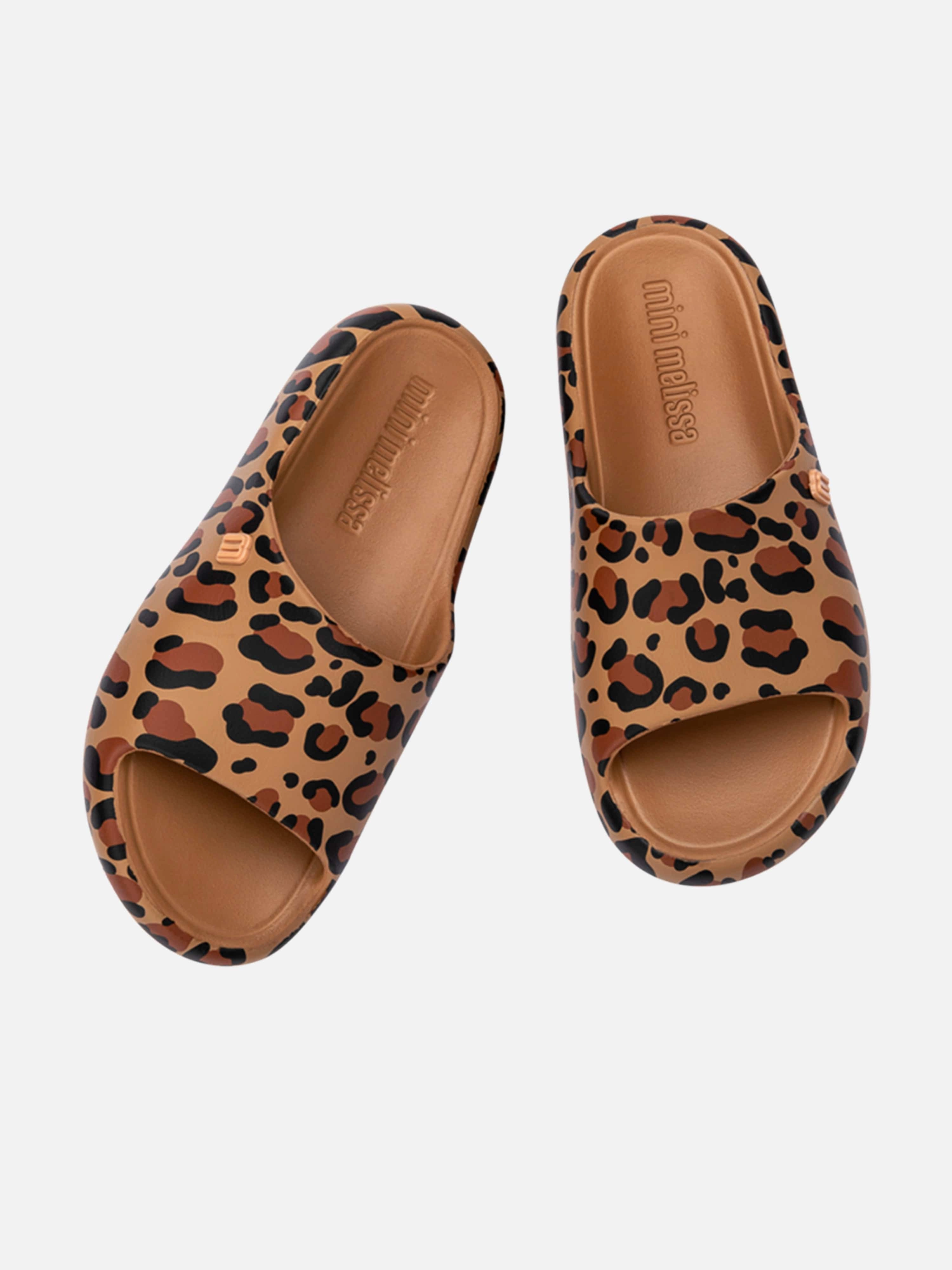 Girls Free Print Sliders in Brown Experience The Best, Eco-Friendly