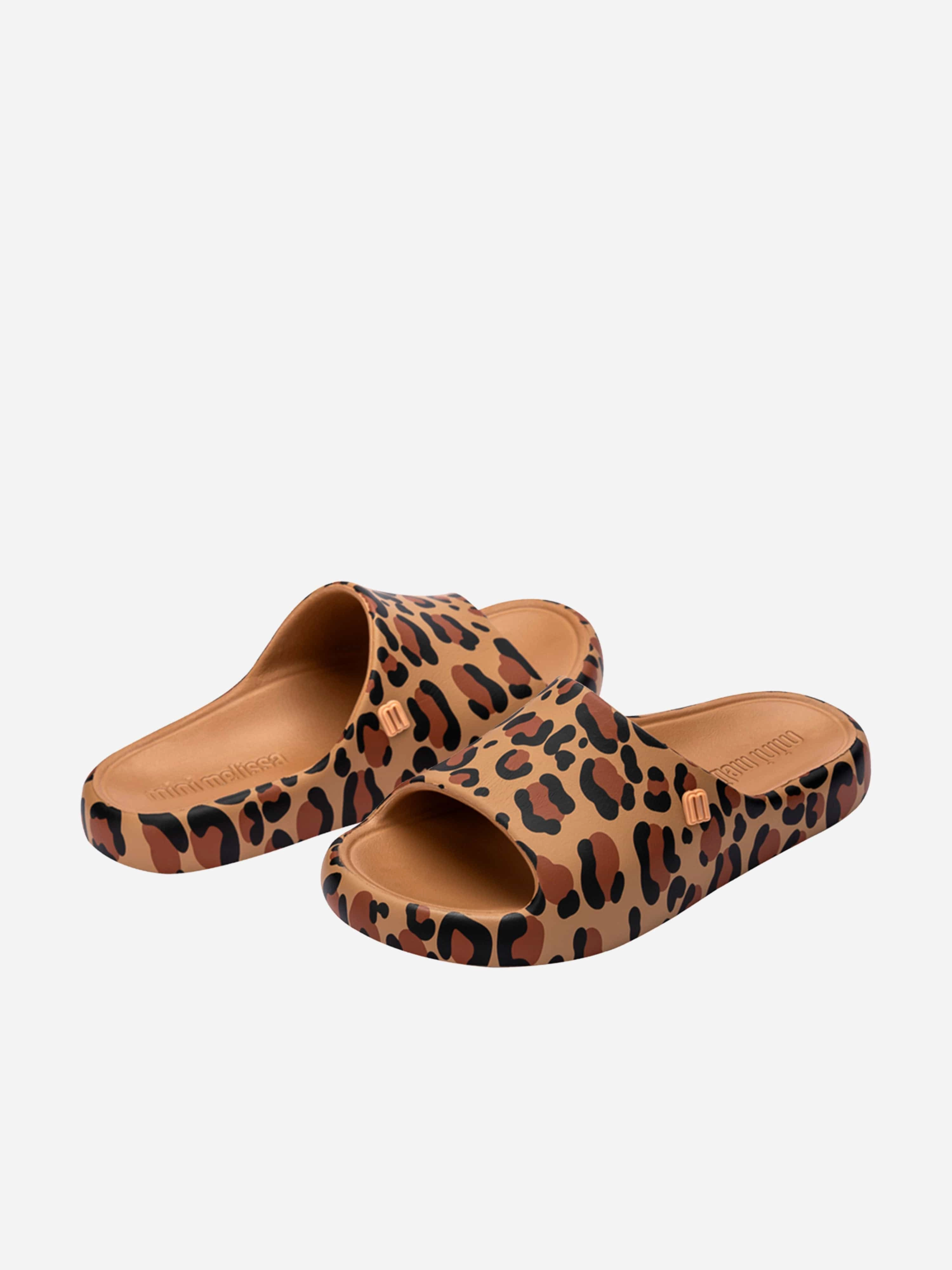 Patent Leather, Experience The Best, Just What You Need Girls Free Print Sliders in Brown