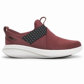On The Go Style Quality Assurance MBT Jin Textile Synthetic Women's Low Top Burgundy Trainers Buy Early