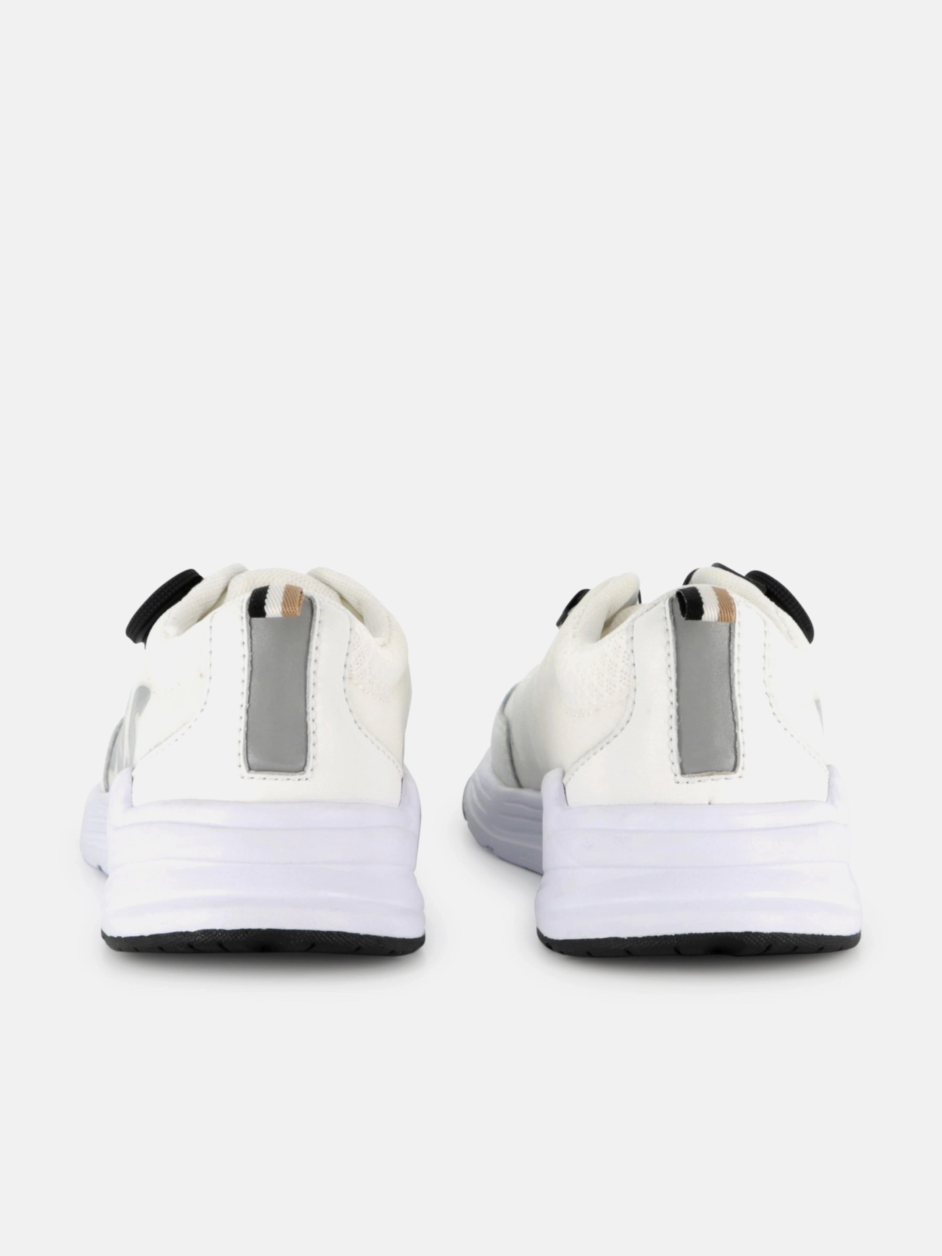 Top Zipper BOSS Boys Logo Trainers in White WomenS Leather Tote Bag