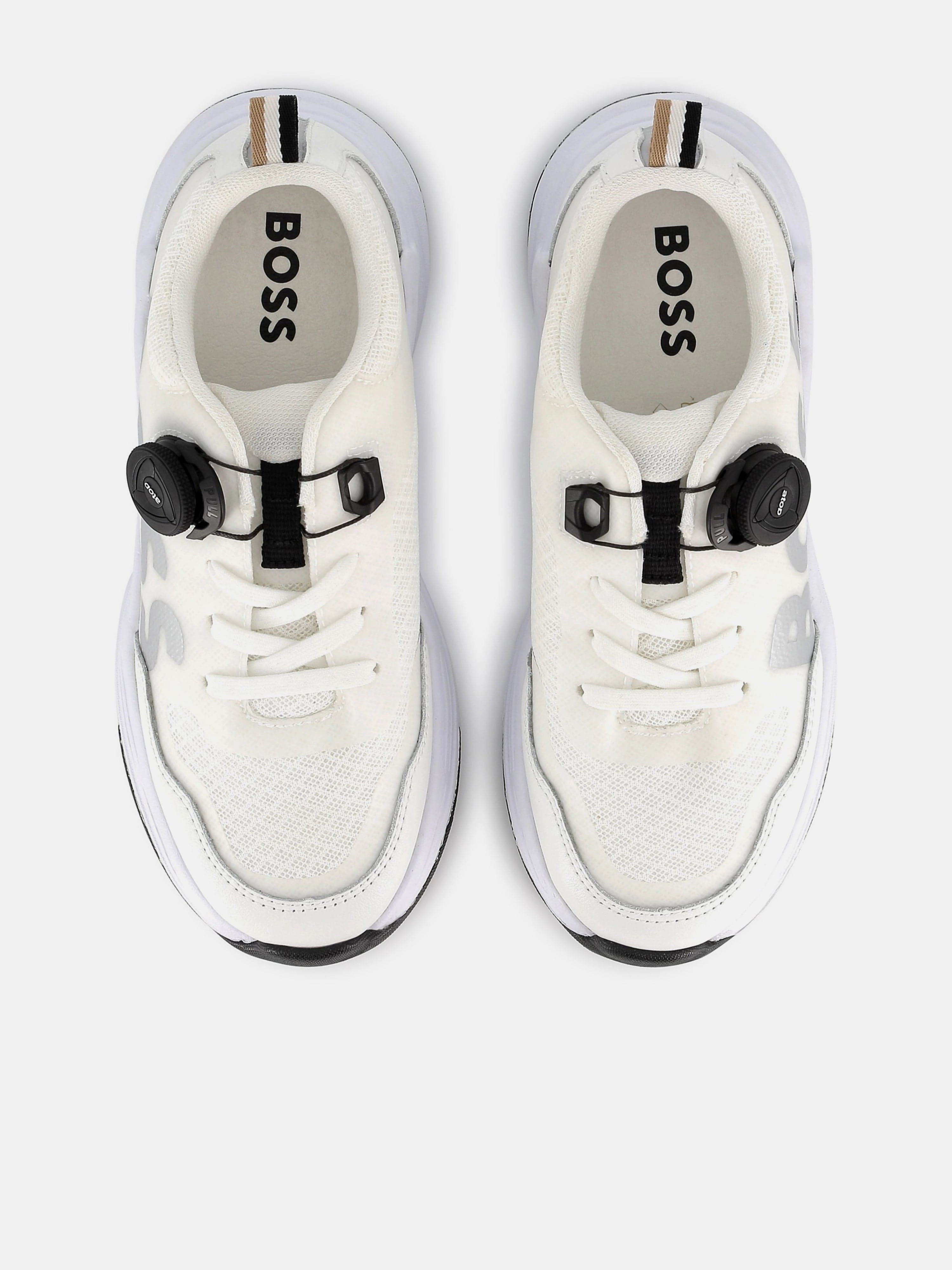 Upgrade Your Essentials, Must-Have Item, Optimized For Daily Use BOSS Boys Logo Trainers in White