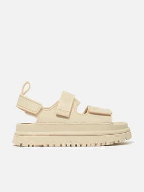 Rave Reviews UGG Kids Goldenglow Sandals in Cream Imported Authentic Quilted