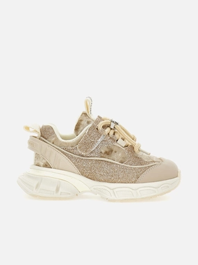 Adjustable Strap, Secure Pocket, Elegant Simplicity Ready-to-ship special Girls Chunky Glitter Trainers in Beige Featured Experience