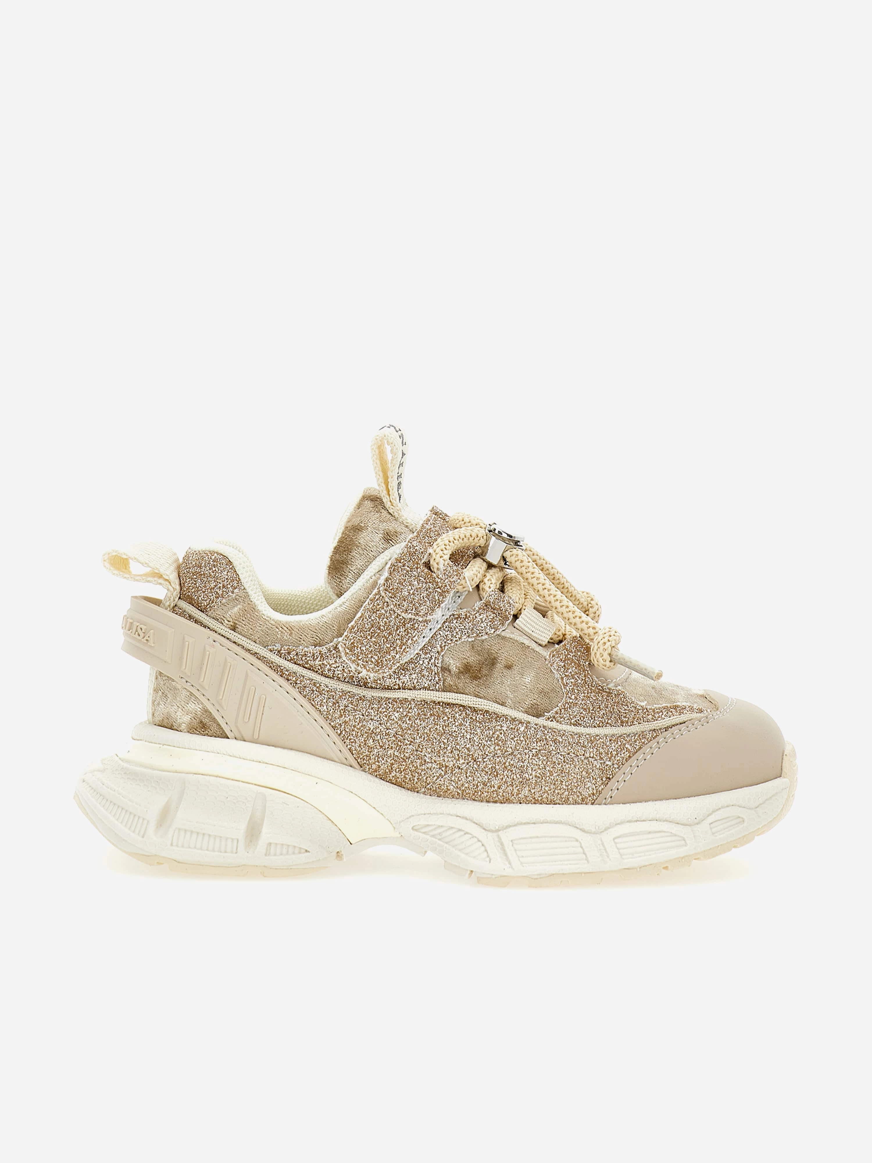 Adjustable Strap, Secure Pocket, Elegant Simplicity Ready-to-ship special Girls Chunky Glitter Trainers in Beige Featured Experience