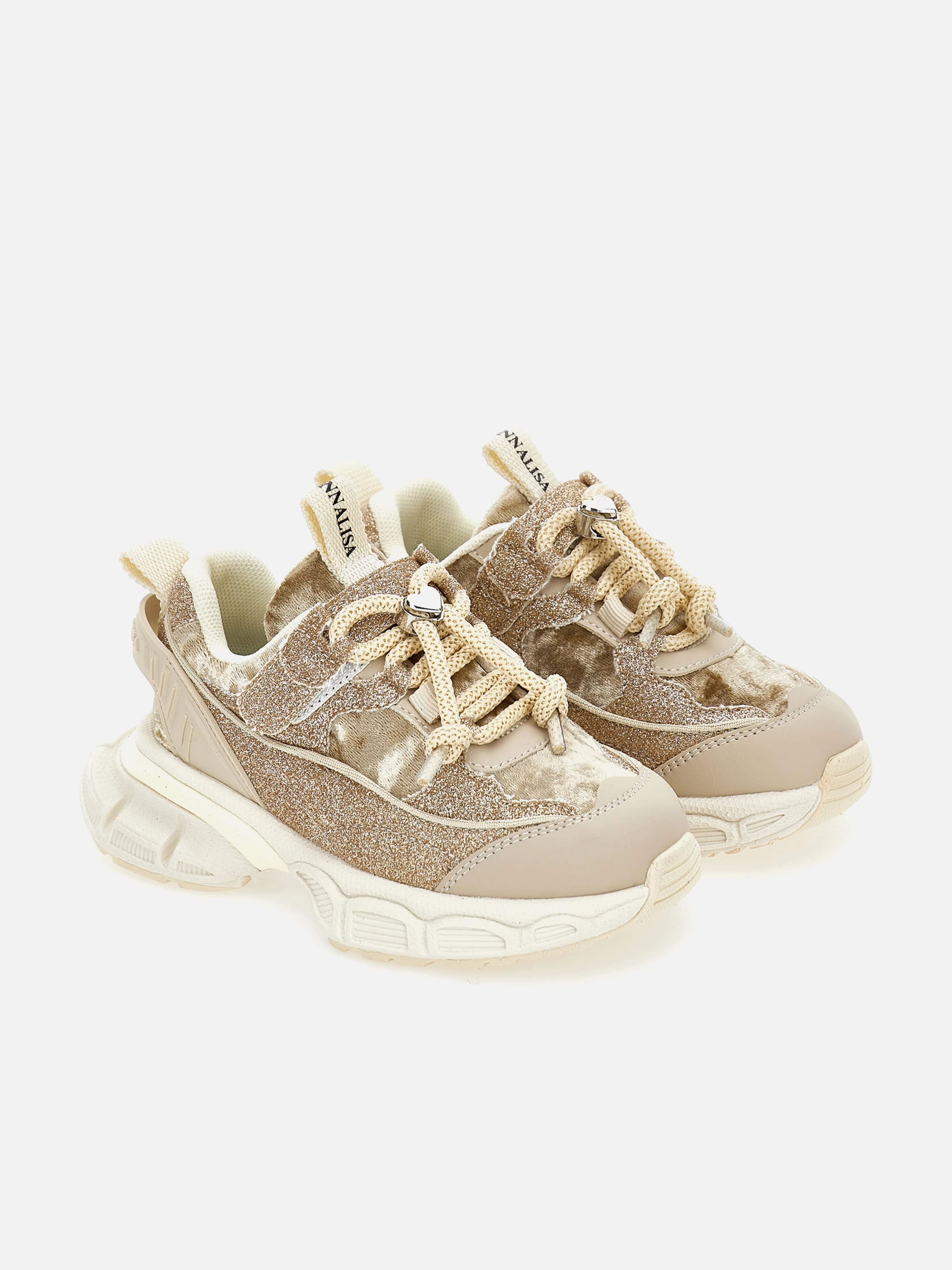 Buy What You Love Girls Chunky Glitter Trainers in Beige