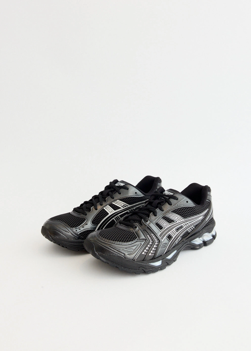 Gel-Kayano 14 'Black Pure Silver' Sneakers Trendy And Practical, Clutch With Magnetic Snap Closure