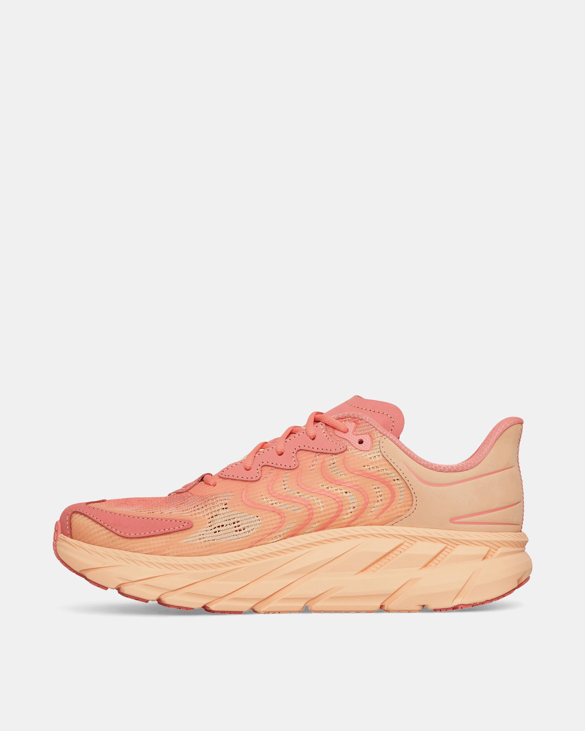 Vibrant Bloom Clifton LS Sneakers Cantaloupe / Electric Coral Roll Handle Strap, Transparent Pvc