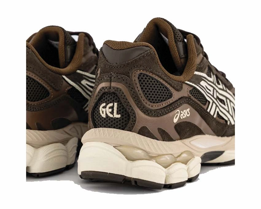 Asics Gel NYC "Black Coffee" Stay Ahead Of The Trend, Laptop Compartment, Embossed Leather