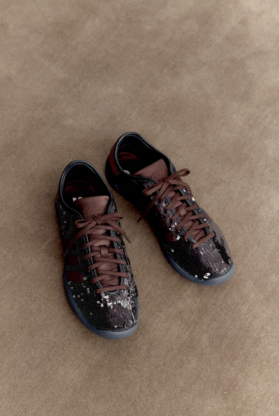 x Wales Bonner Karintha 'Sequin' Sneakers Branded, Faux Leather, Handbag With Multiple Pockets