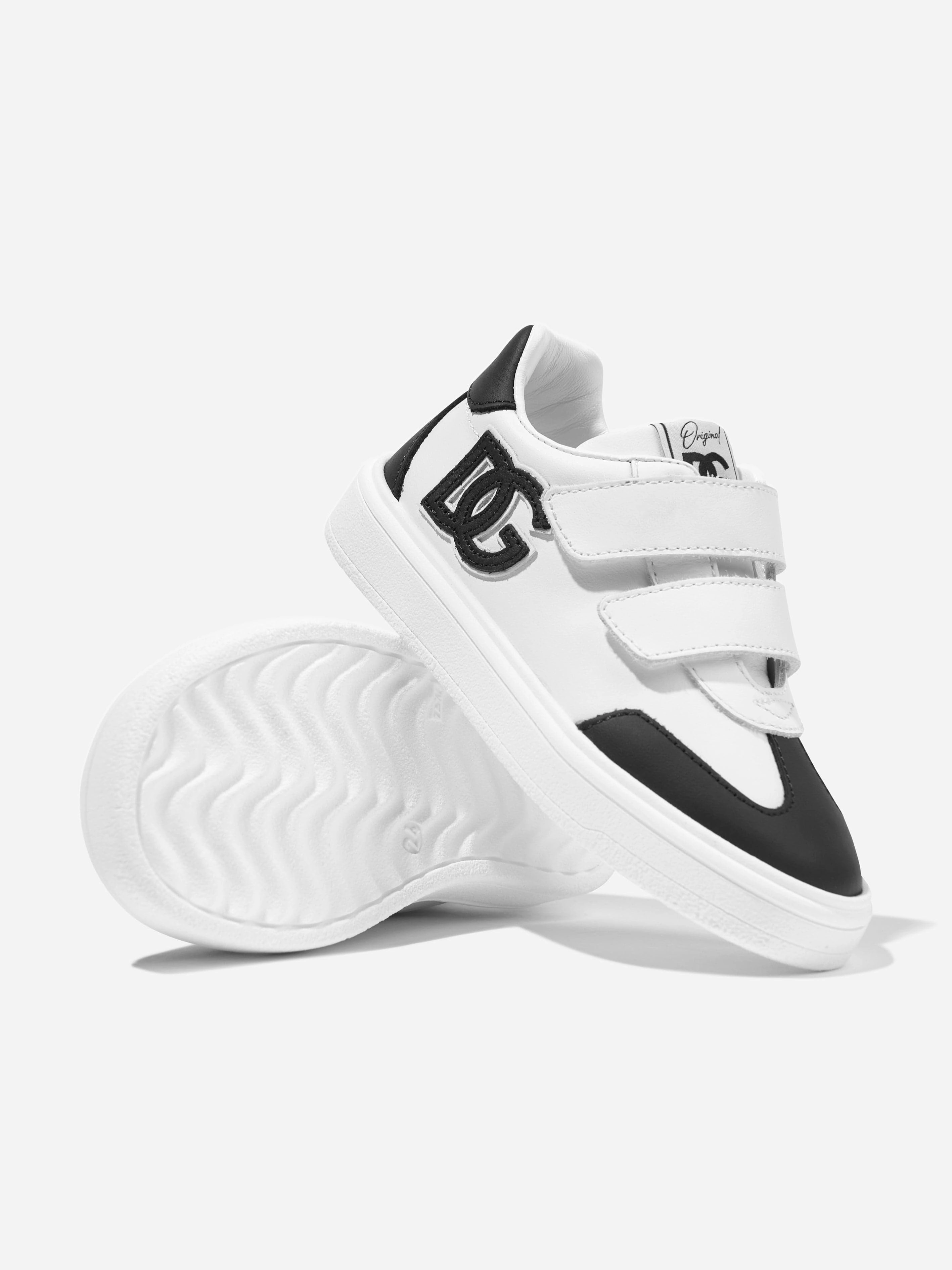 Dolce & Gabbana Boys Leather Portofino Trainers in White Easy To Carry, Tailored Just For You, Raffia Woven Summer Bag