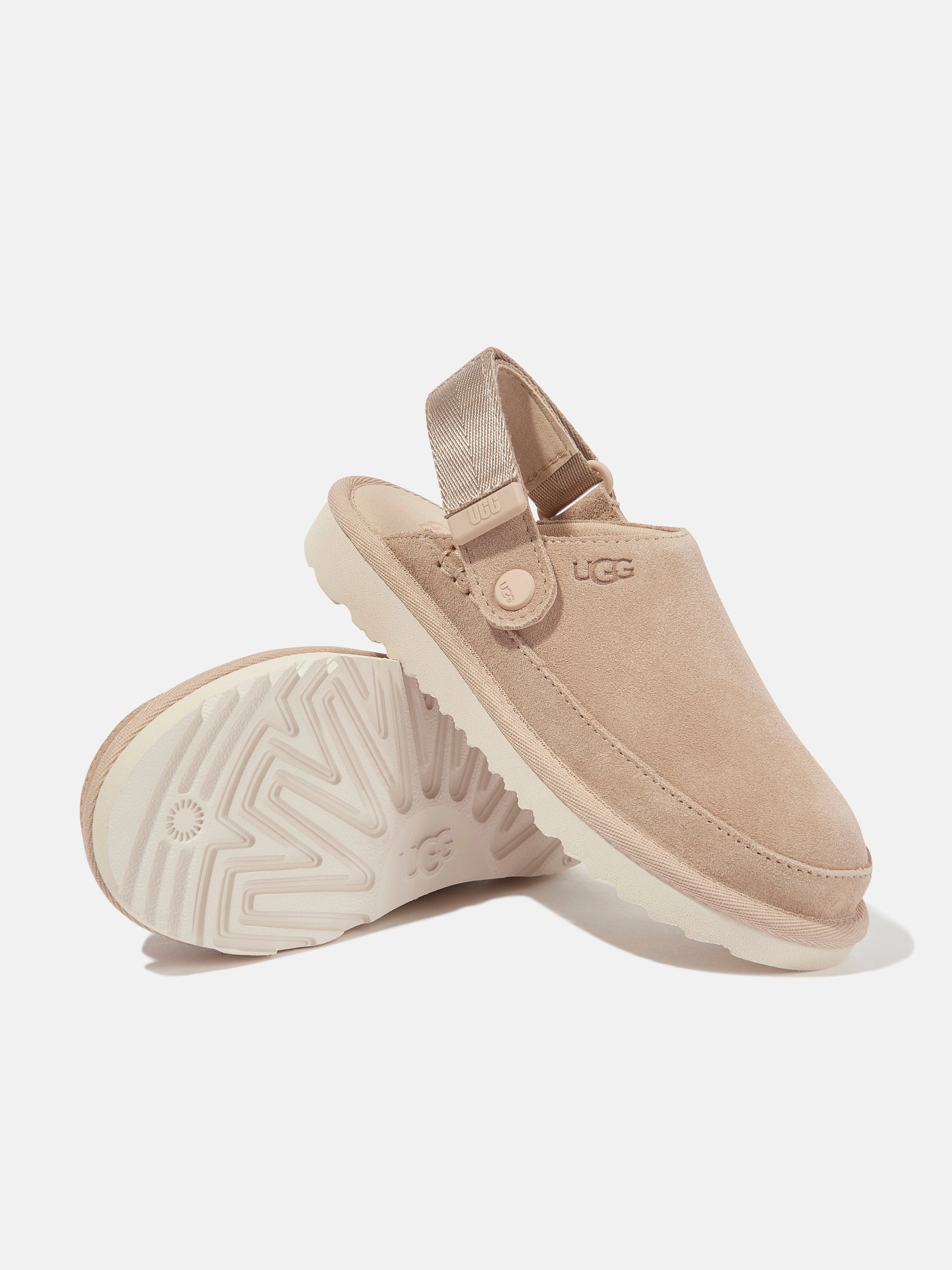 UGG Kids Goldenstar Clog in Beige Top Zipper, Instant Buy, Vibrant Colors