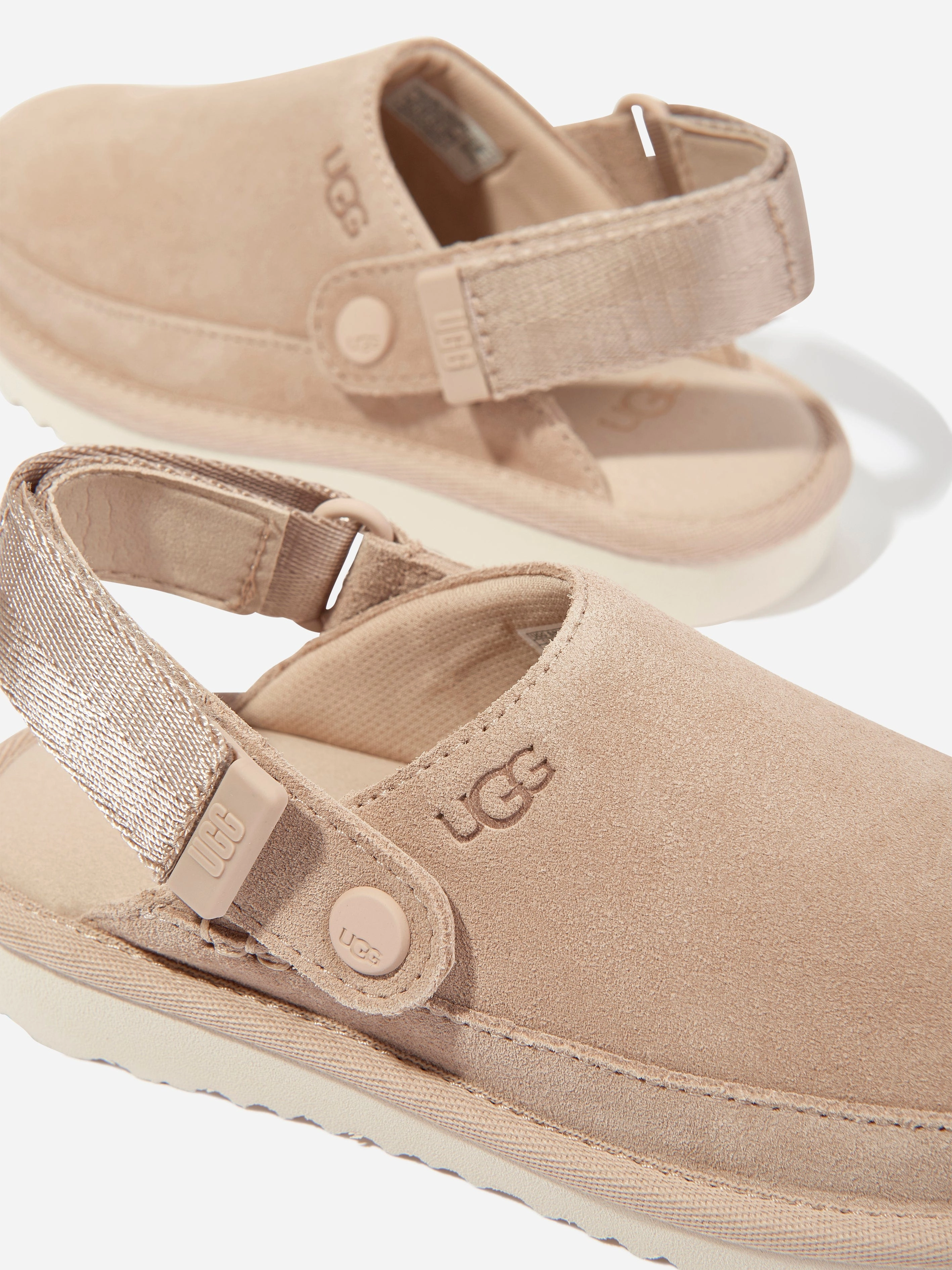 UGG Kids Goldenstar Clog in Beige Canvas Crossbody Bag For Travel