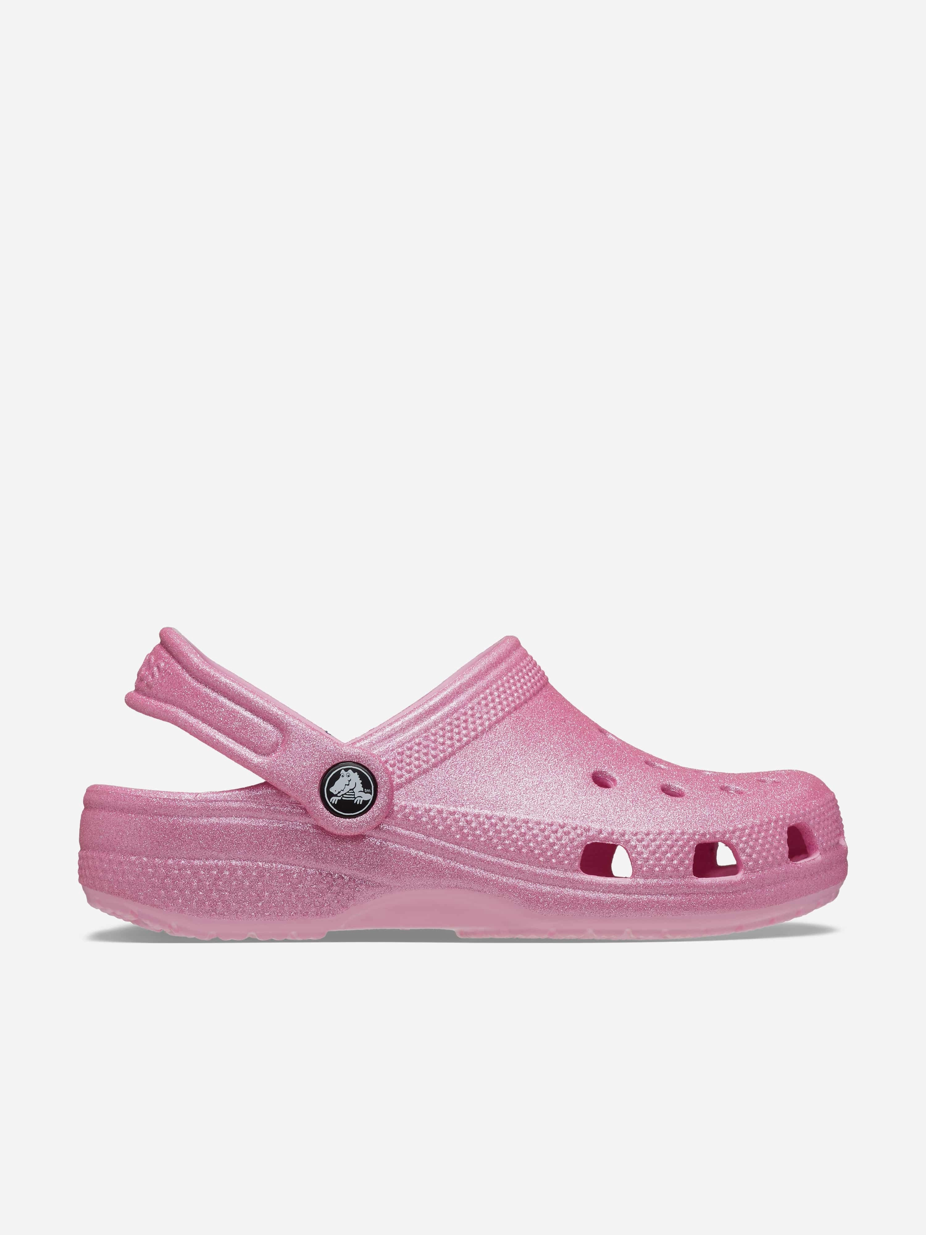 Click For Details Retro design discount Girls Classic Glitter Clog in Pink Podcast promotion